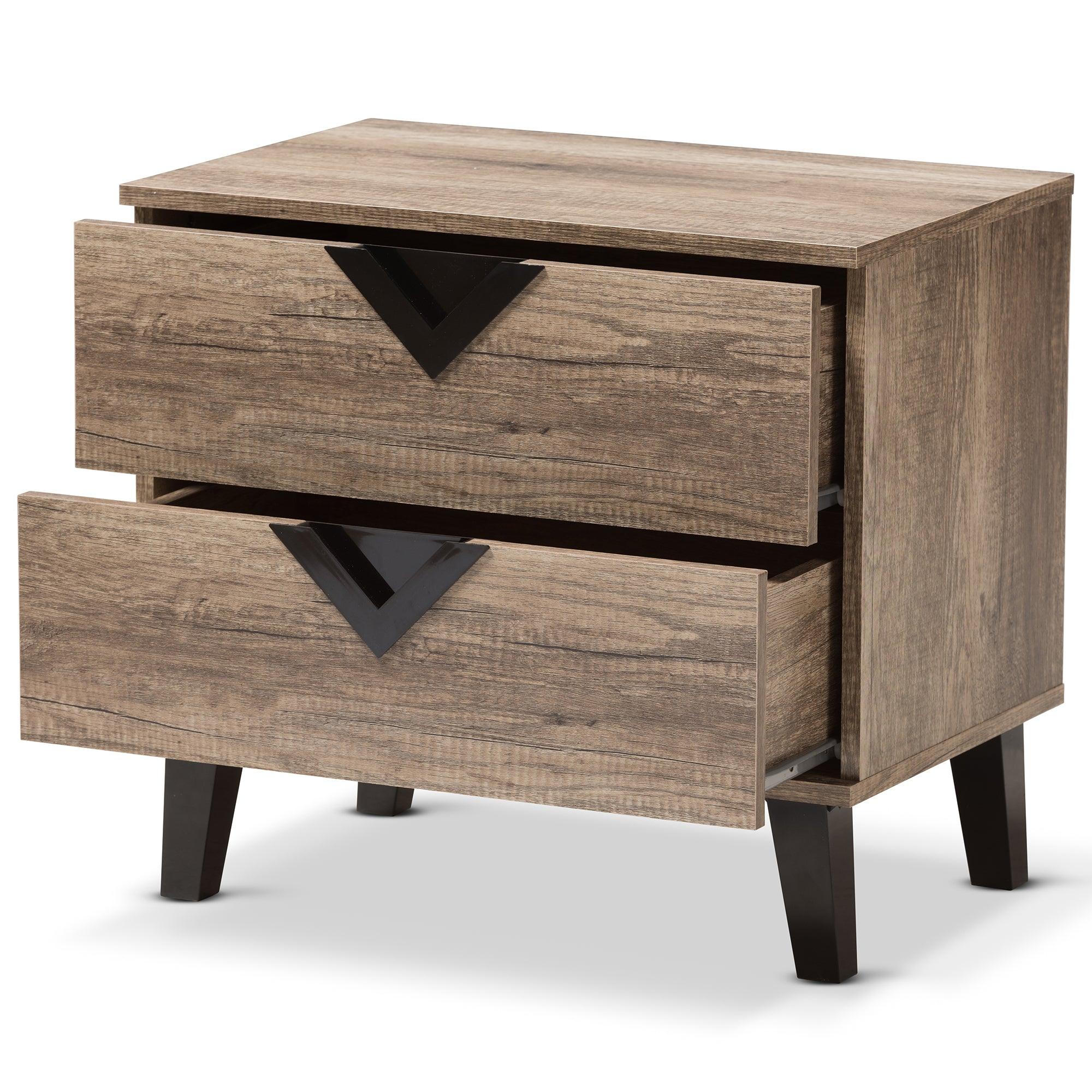 Swanson Modern and Contemporary Light Wood 2-Drawer Nightstand