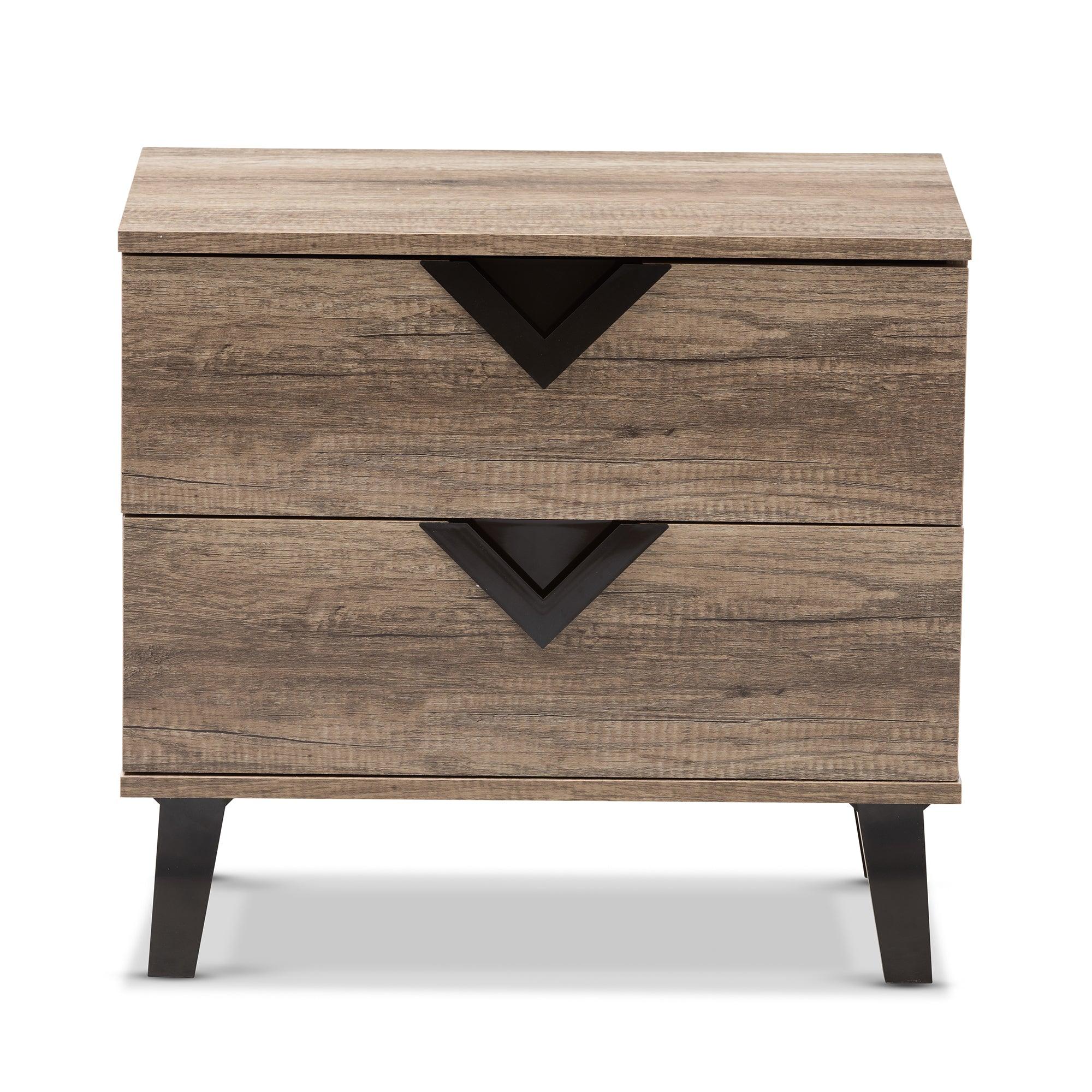 Swanson Modern and Contemporary Light Wood 2-Drawer Nightstand