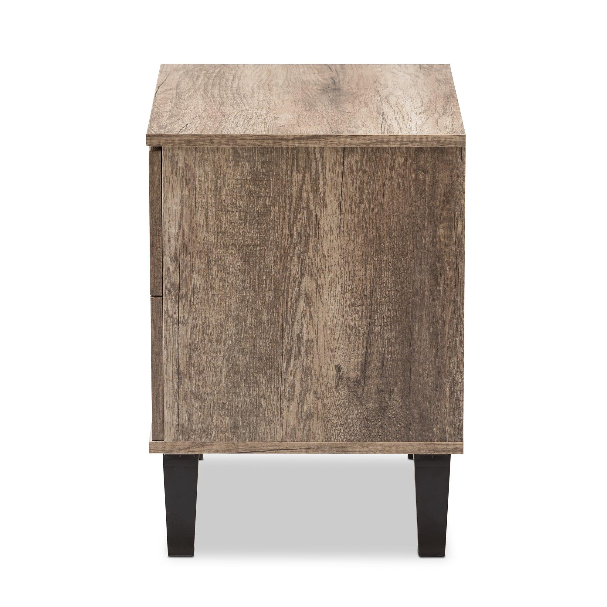 Swanson Modern and Contemporary Light Wood 2-Drawer Nightstand