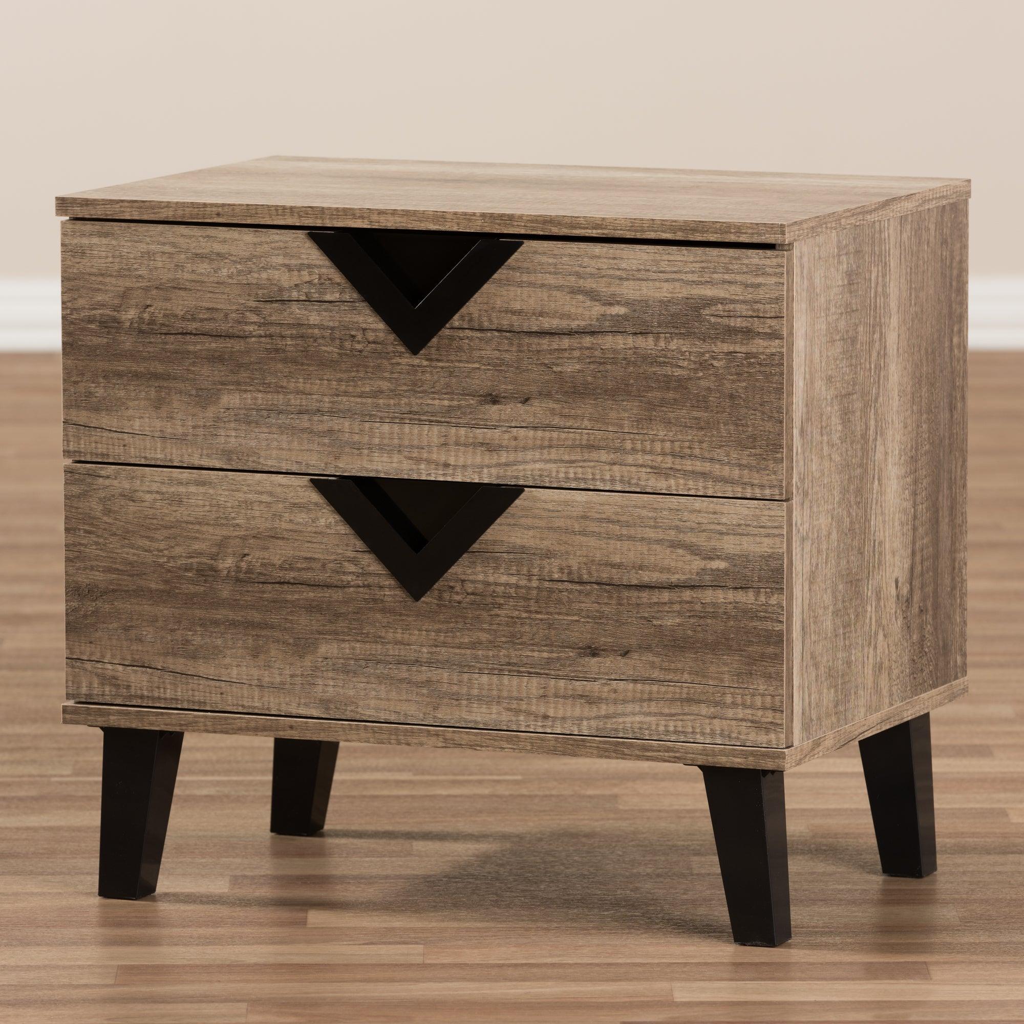 Swanson Modern and Contemporary Light Wood 2-Drawer Nightstand