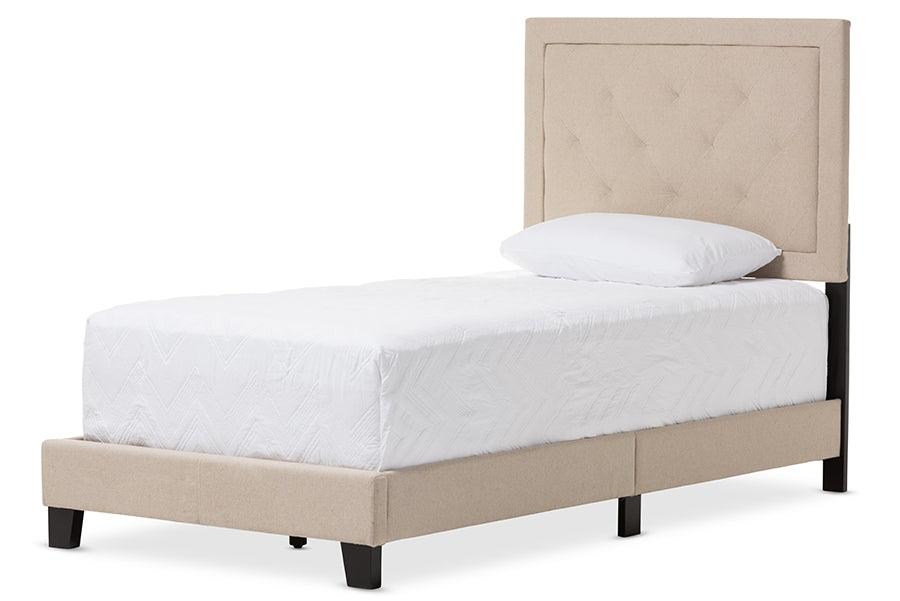 Paris Modern and Contemporary Linen Upholstered Tufting Bed