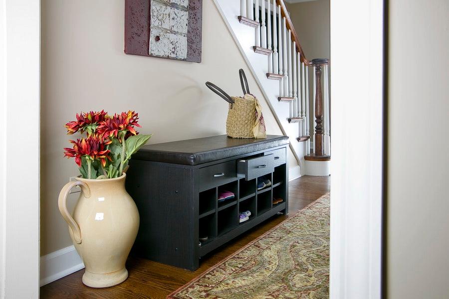 Espresso Entryway Bench