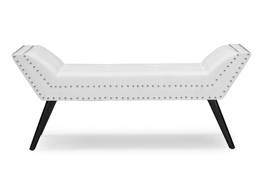 Tamblin Modern and Contemporary Faux Leather Upholstered Large Ottoman Seating Bench