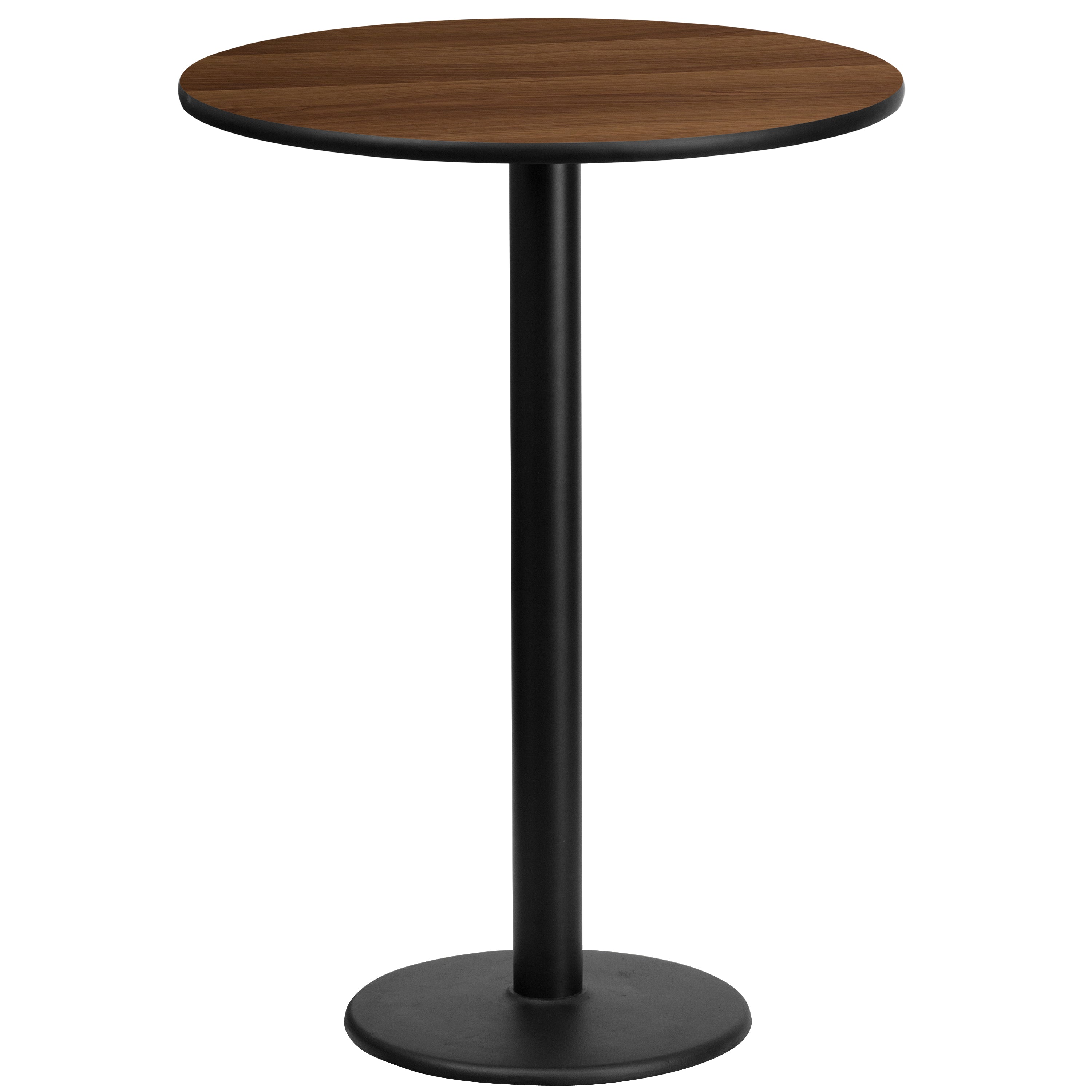 24'' Round Laminate Table Top with 18'' Round Bar Height Table Base-Restaurant Dining Table and Bases - Bar Height-Flash Furniture-Wall2Wall Furnishings