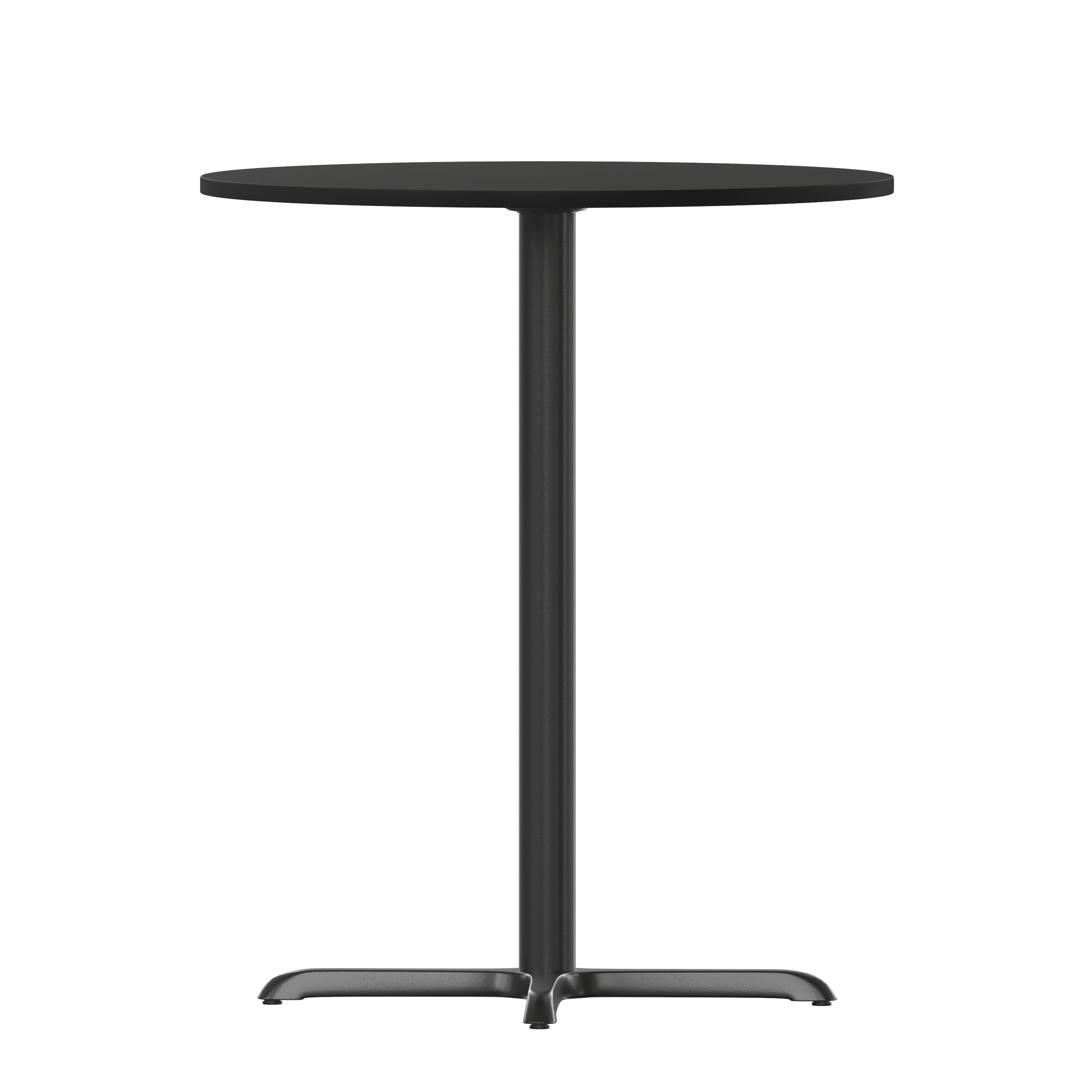 30'' Round Laminate Table Top with 22'' x 22'' Bar Height Table Base-Restaurant Dining Table and Bases - Bar Height-Flash Furniture-Wall2Wall Furnishings