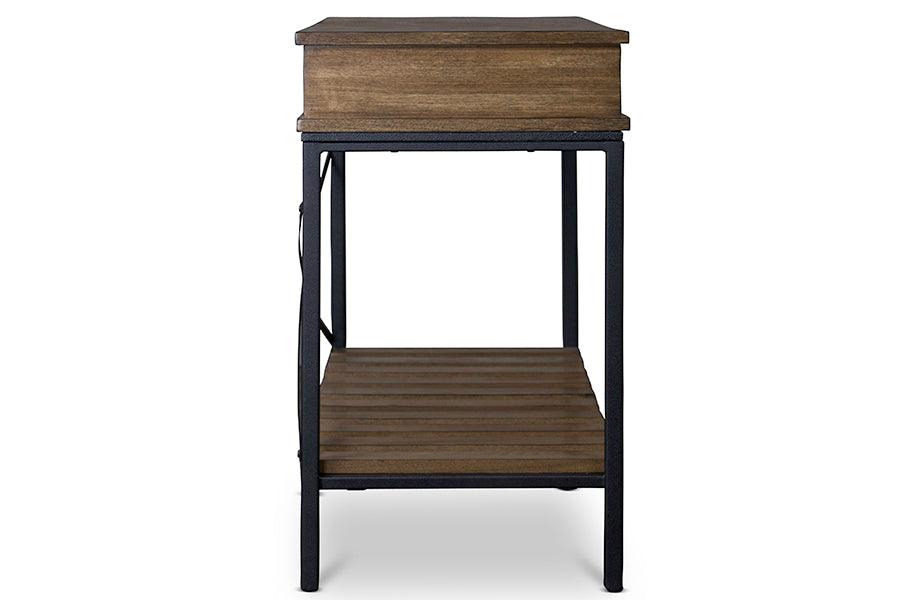 Newcastle Wood and Metal Console Table-Criss-Cross