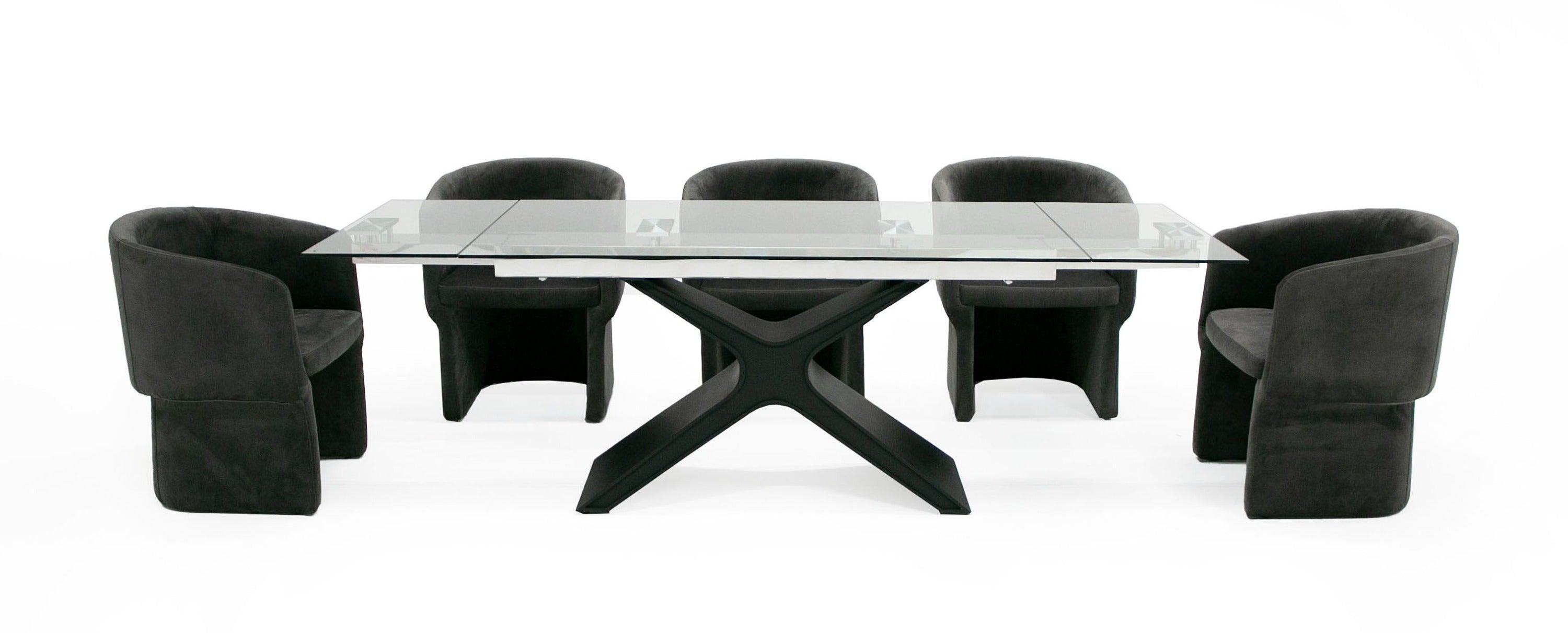 Modrest Adler Modern Glass Extendable 63"/94.5" Dining Table