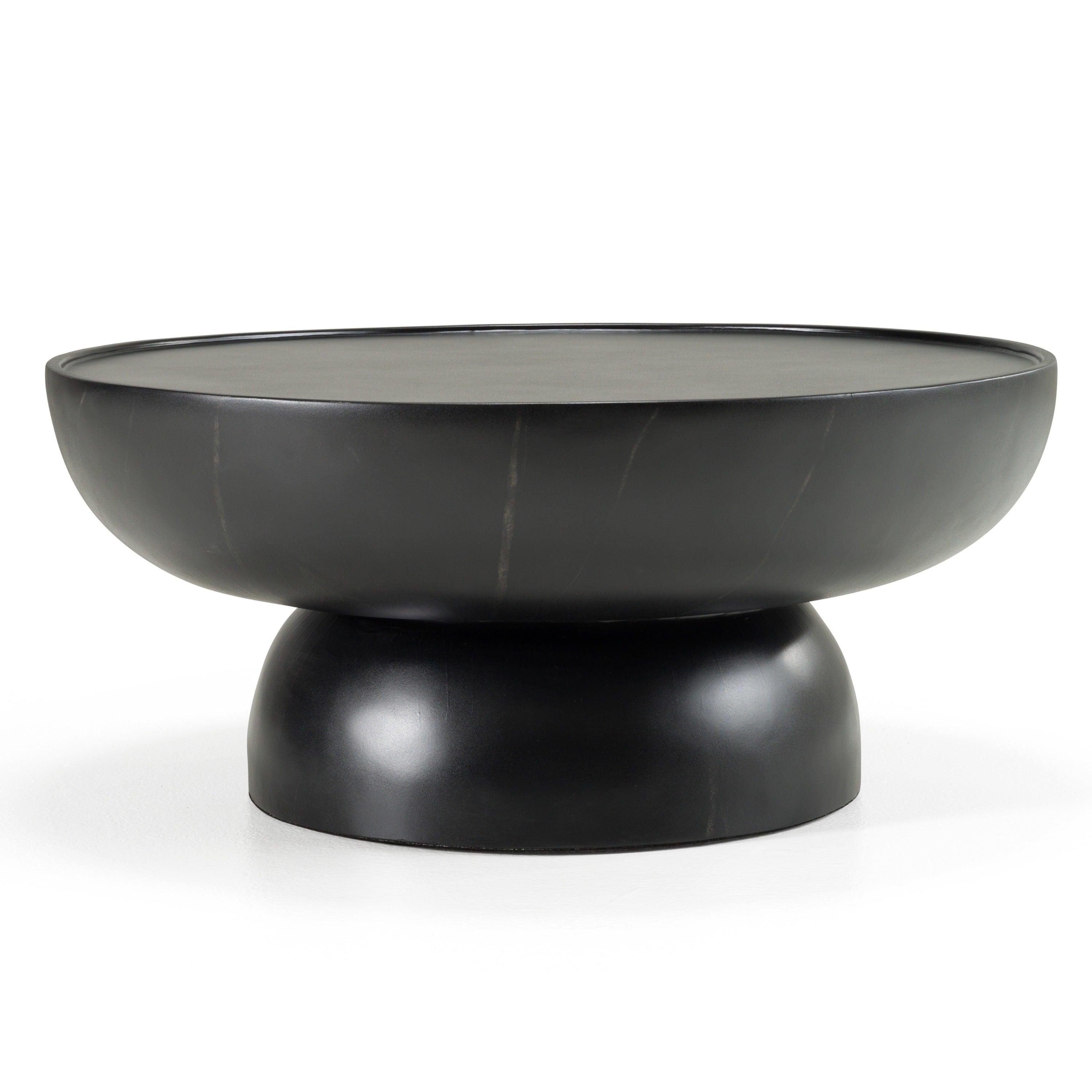 Modrest Akron Modern Faux Marble Round Coffee Table