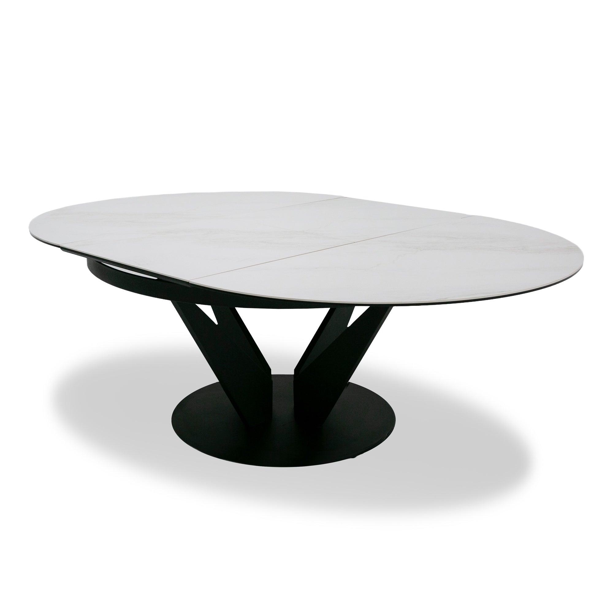 Modrest Alberta Modern and Ceramic Extendable 59"/86.5" Oval Dining Table