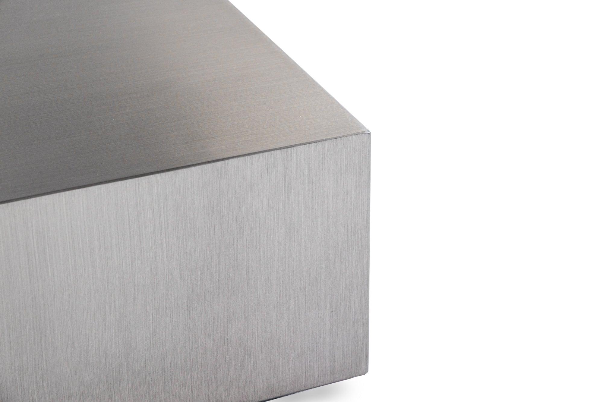 Modrest Anvil Modern Brushed Stainless Steel Coffee Table