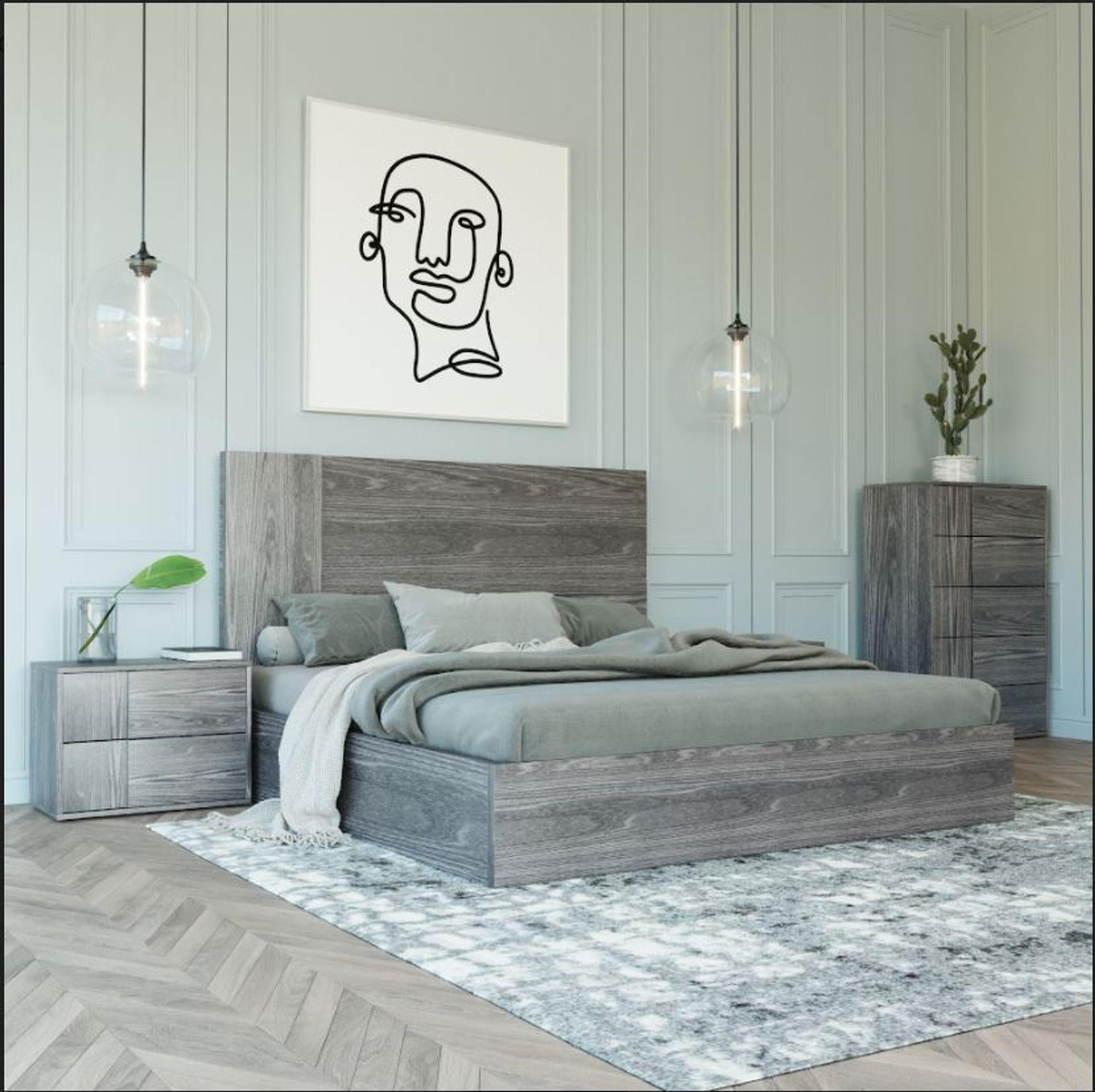 Nova Domus Asus Italian Modern Elm Bed