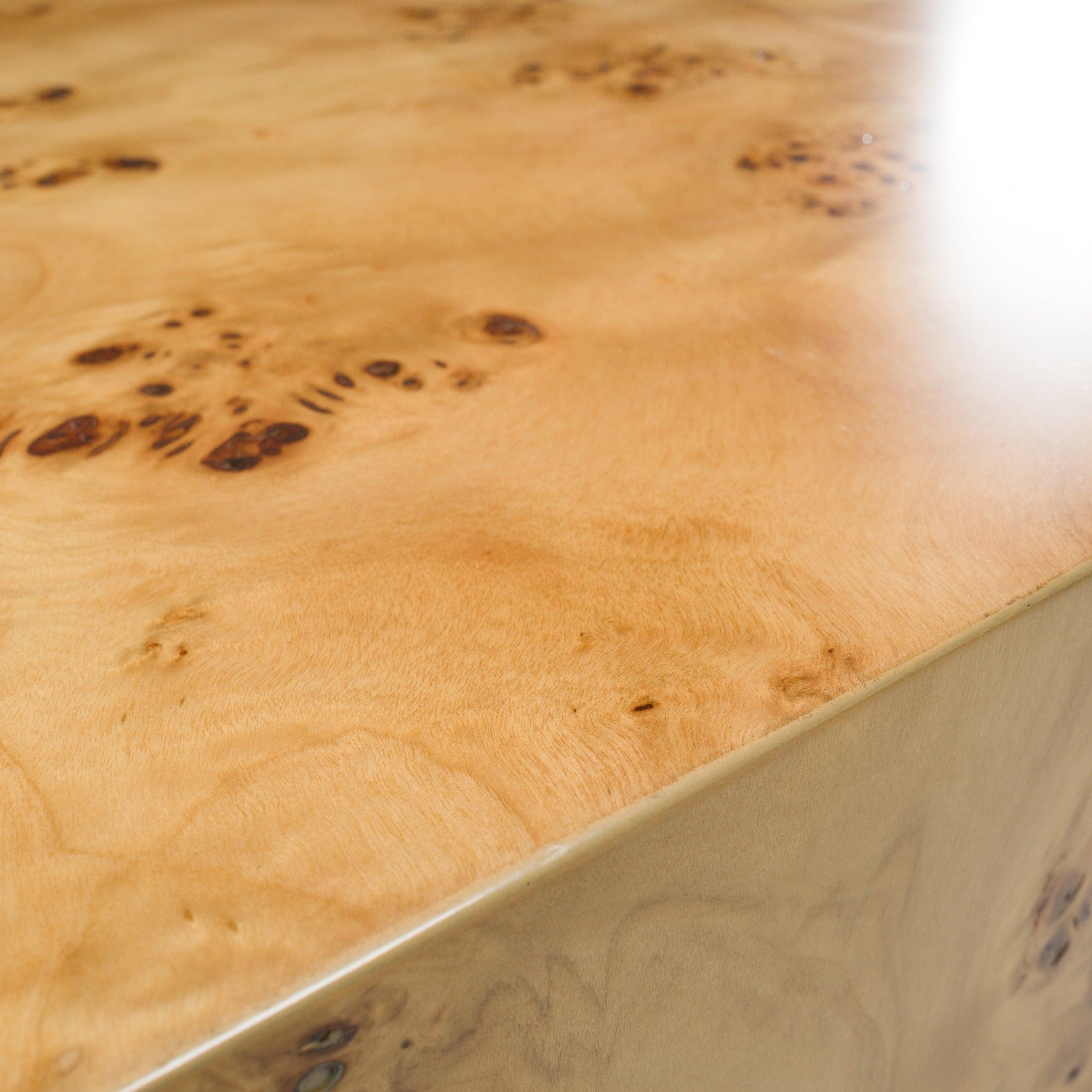 Modrest August Modern Burl Square Coffee Table