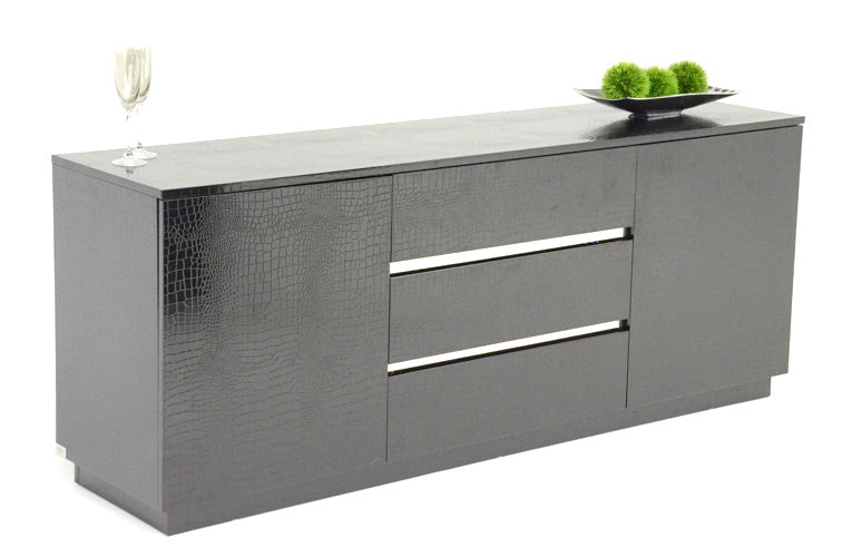 Armani Xavira Skyline Modern Crocodile Lacquer Buffet