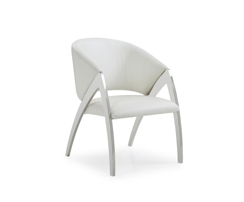 Modrest Rabia Modern Leatherette Accent Chair