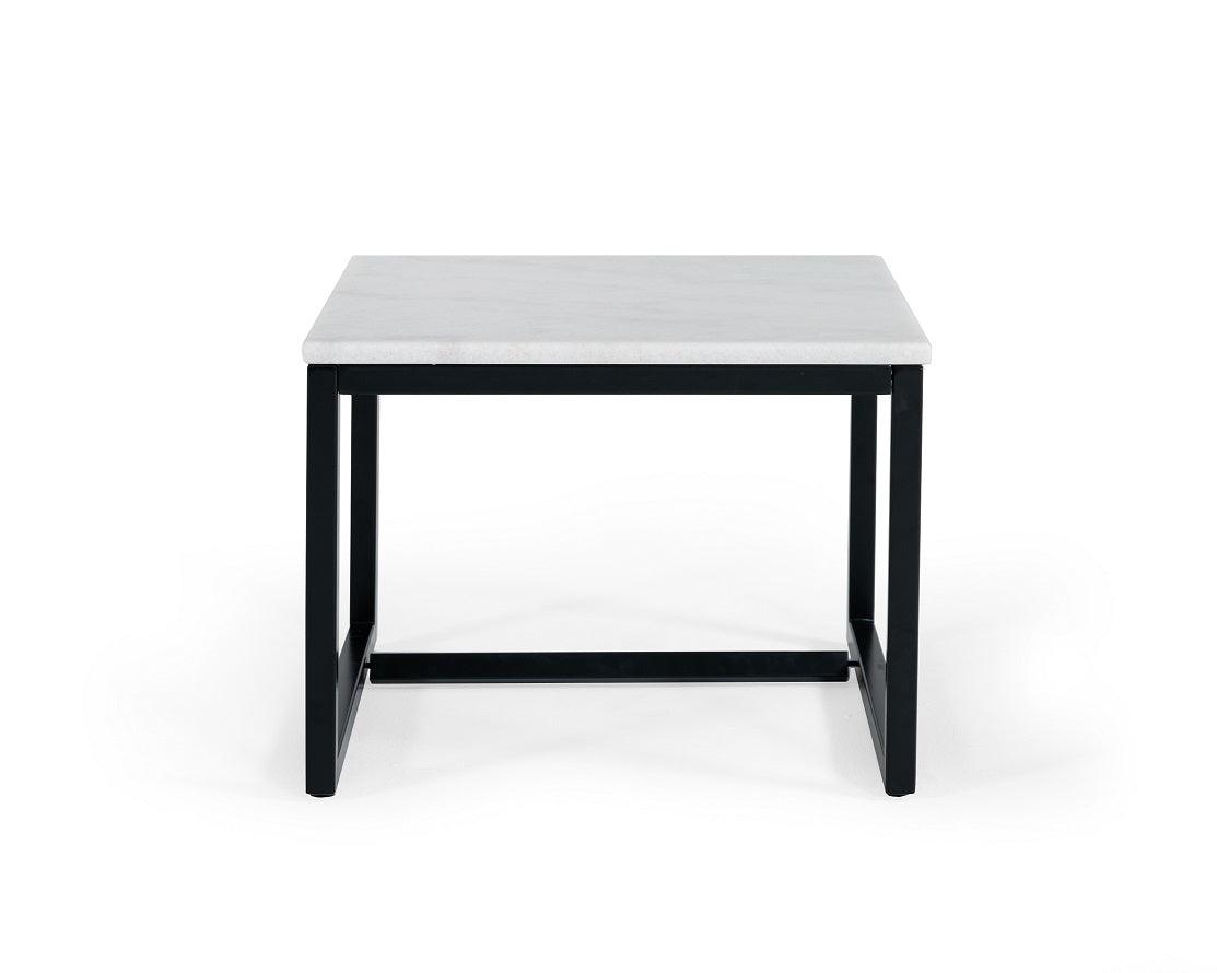 Modrest Baca Marble Metal End Table