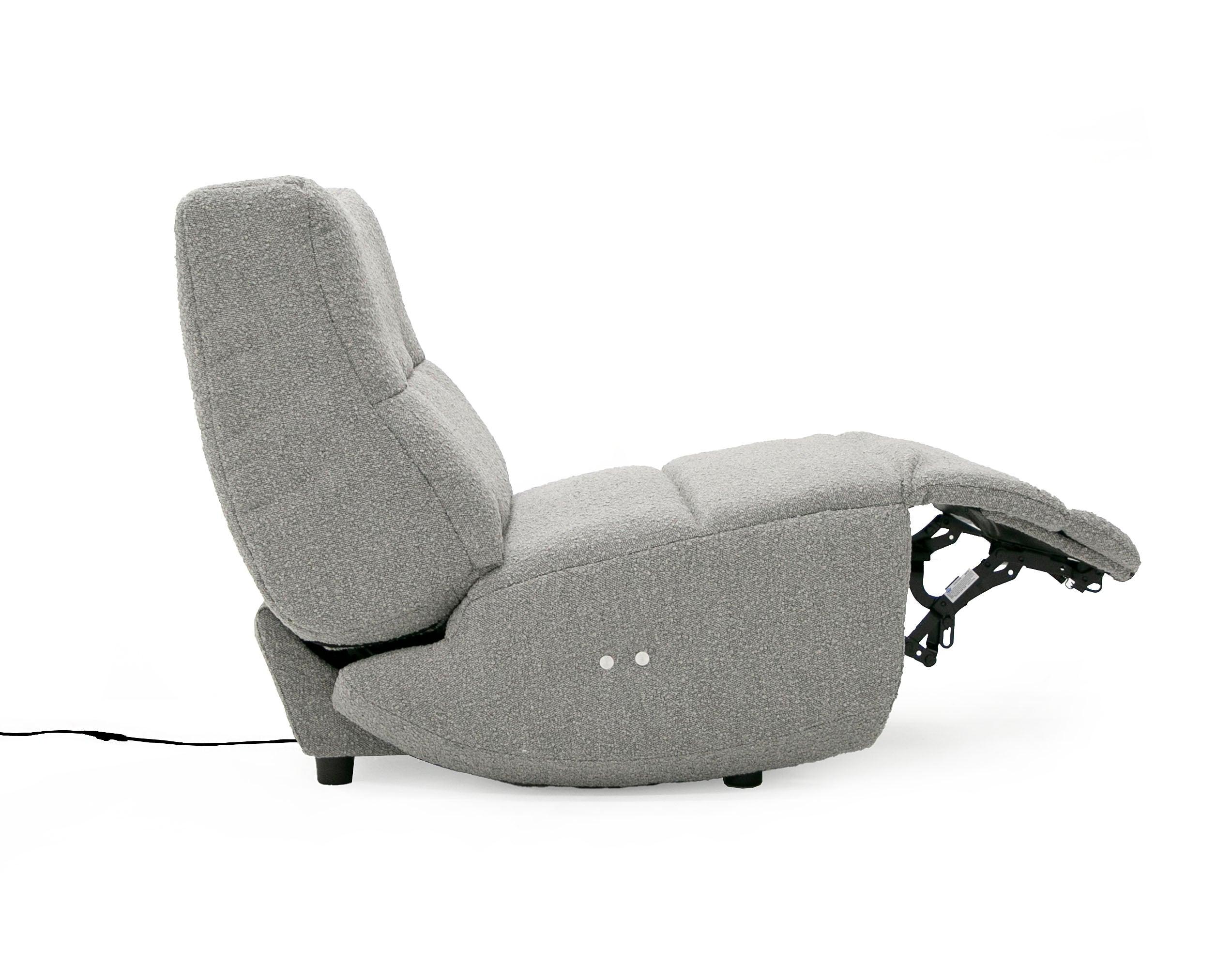 Divani Casa Basil Modern Fabric Small Electric Recliner Chair