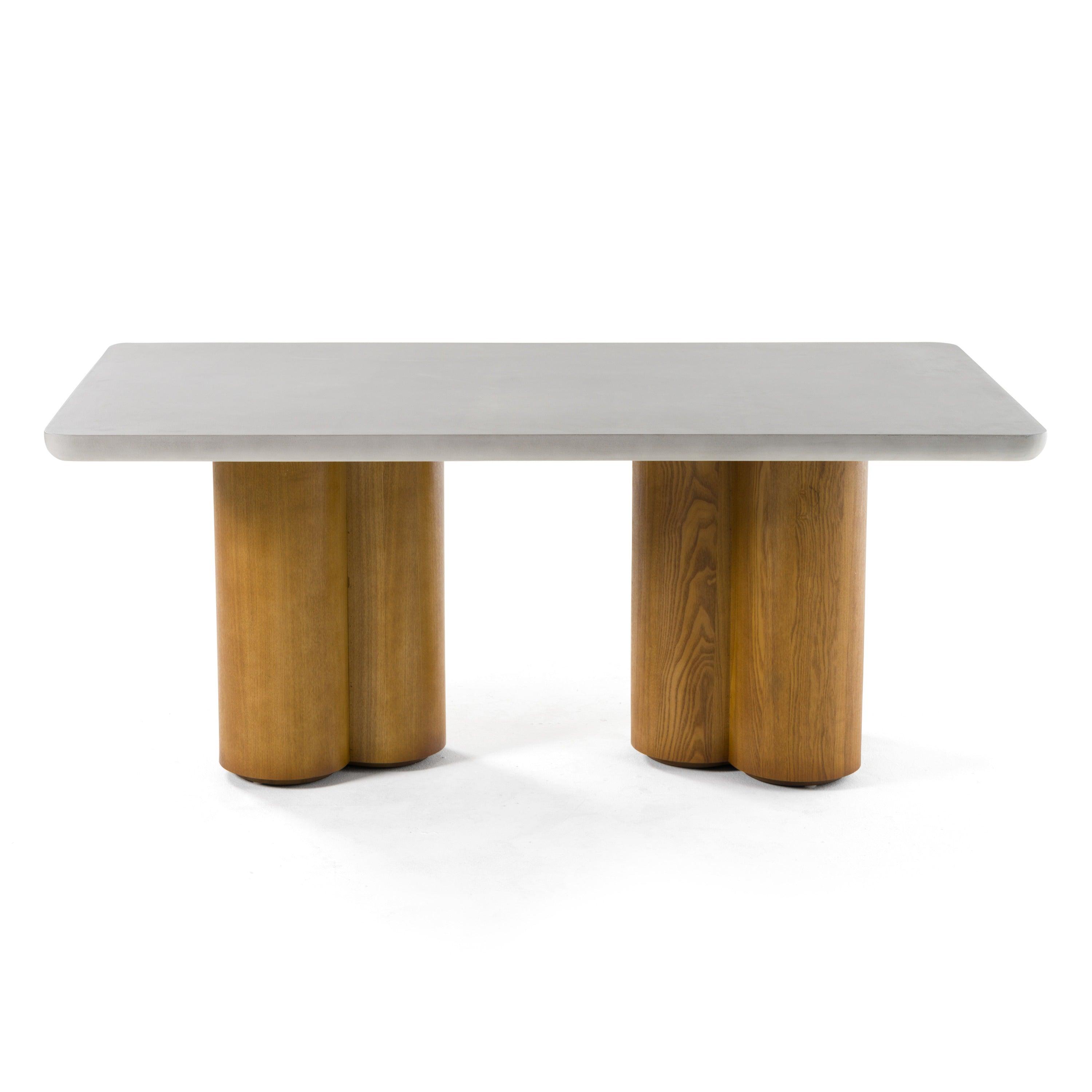 Modrest Bateman Modern Faux Concrete Dining Table