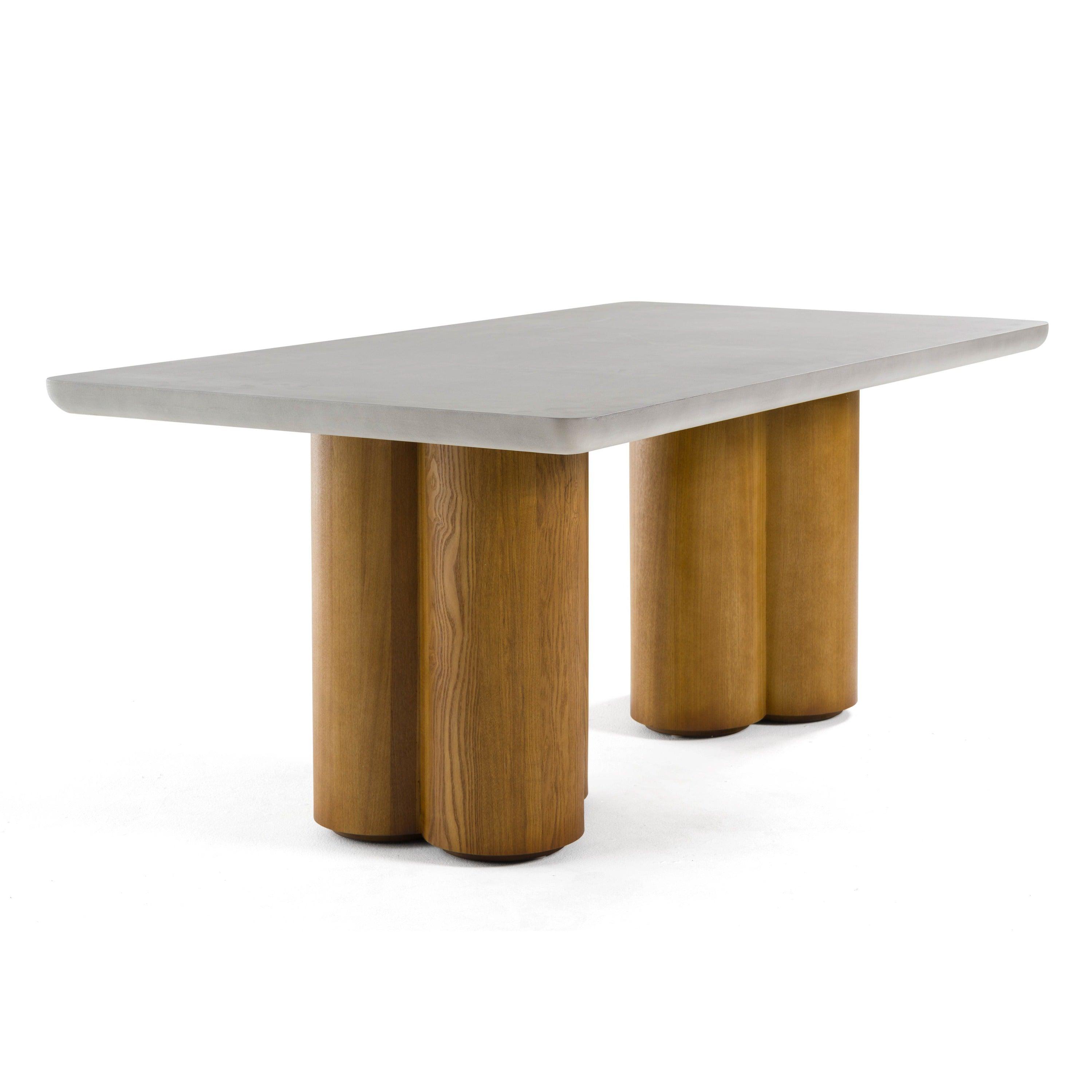 Modrest Bateman Modern Faux Concrete Dining Table