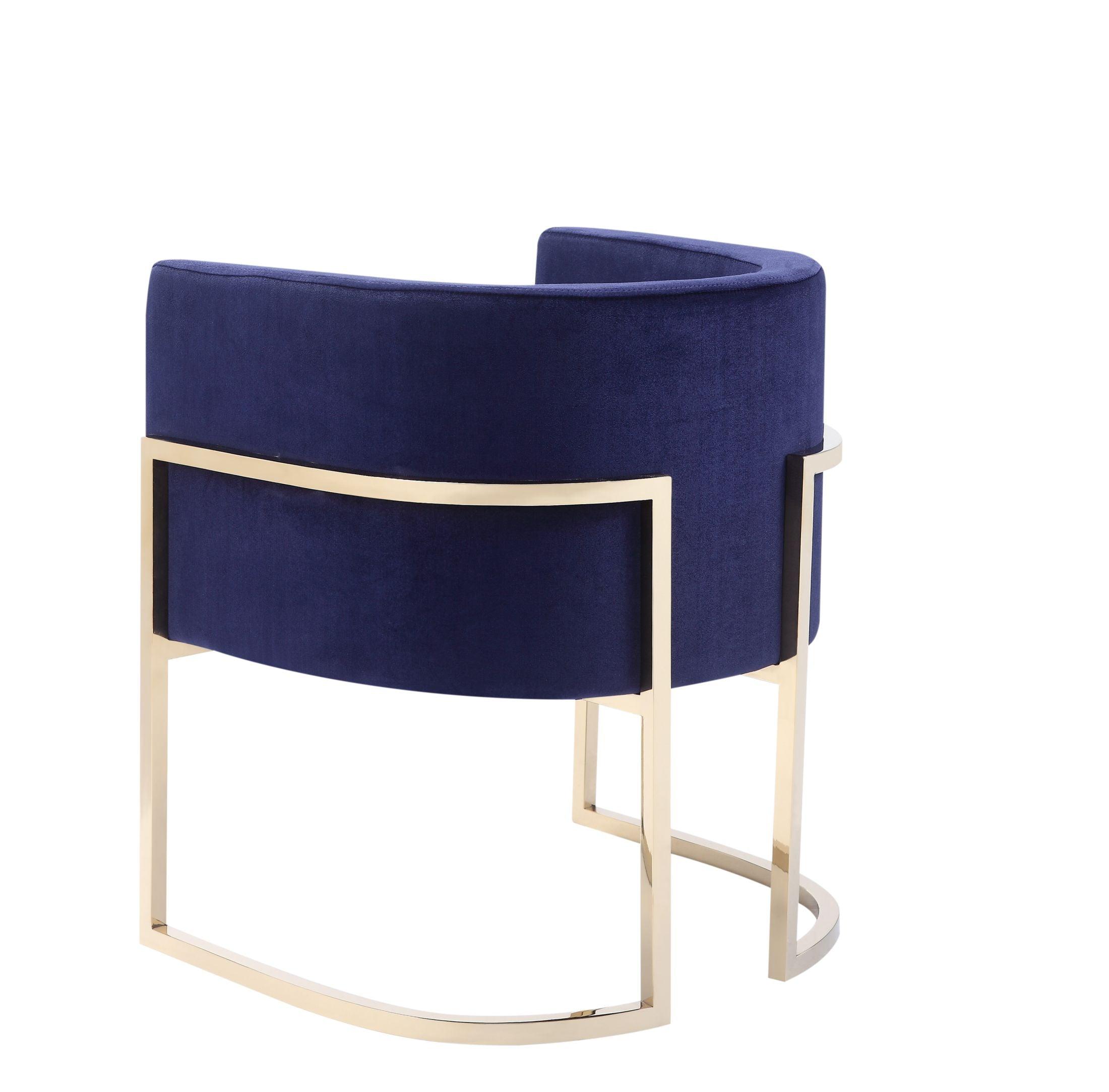 Modrest Betsy Modern Navy Velvet Kids Chair