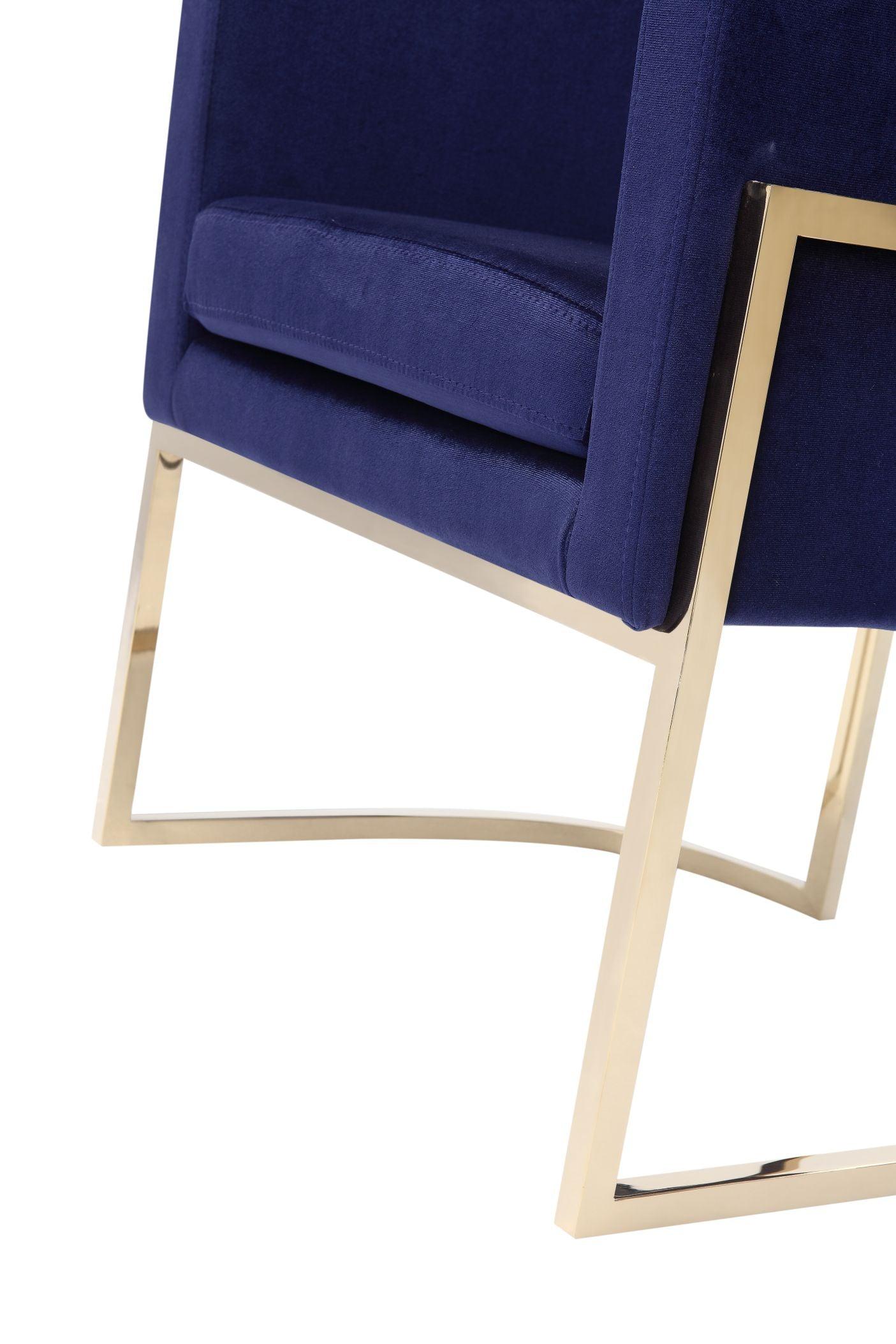 Modrest Betsy Modern Navy Velvet Kids Chair