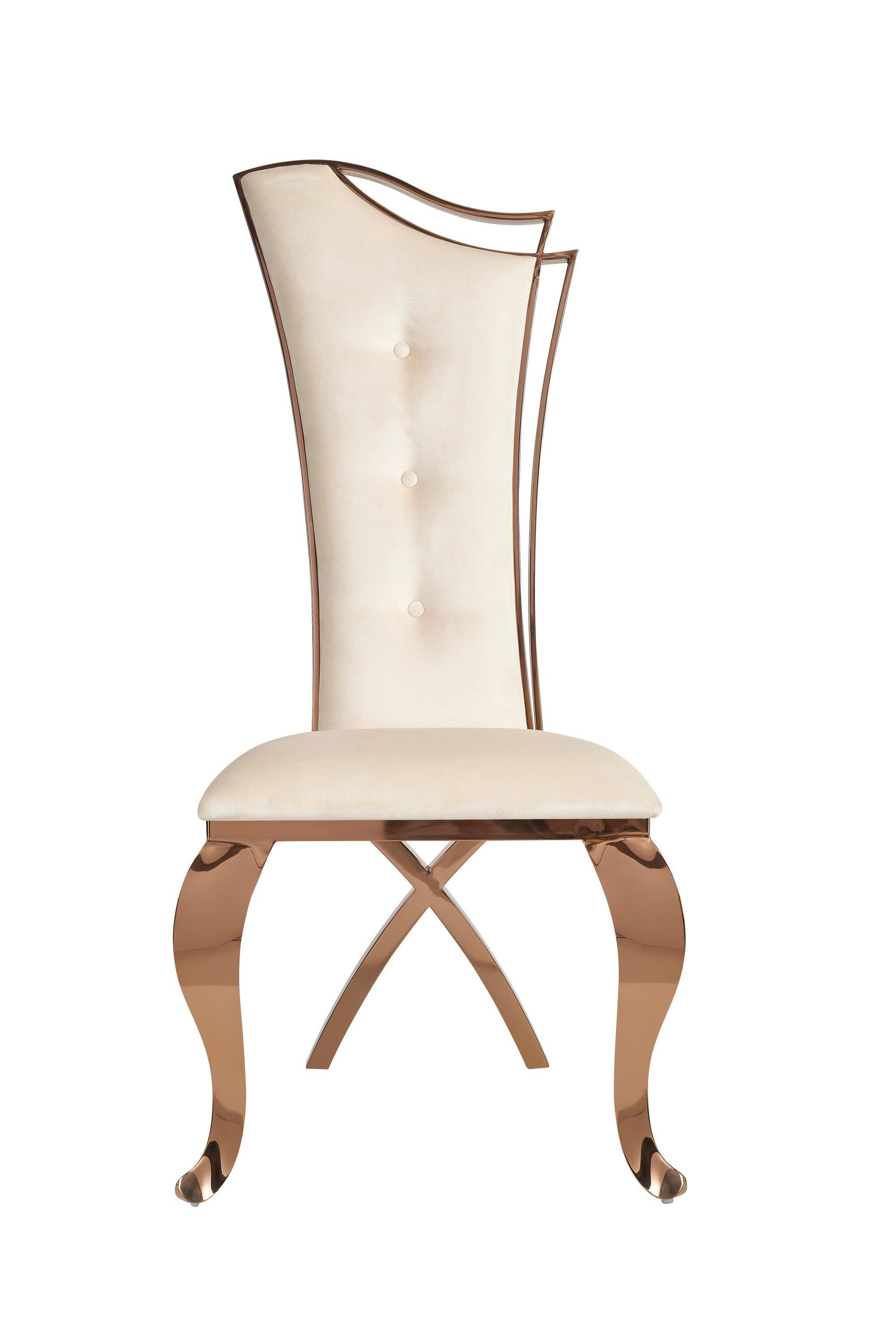 Modrest Bonnie Velvet Rose Dining Chair (Set of 2)