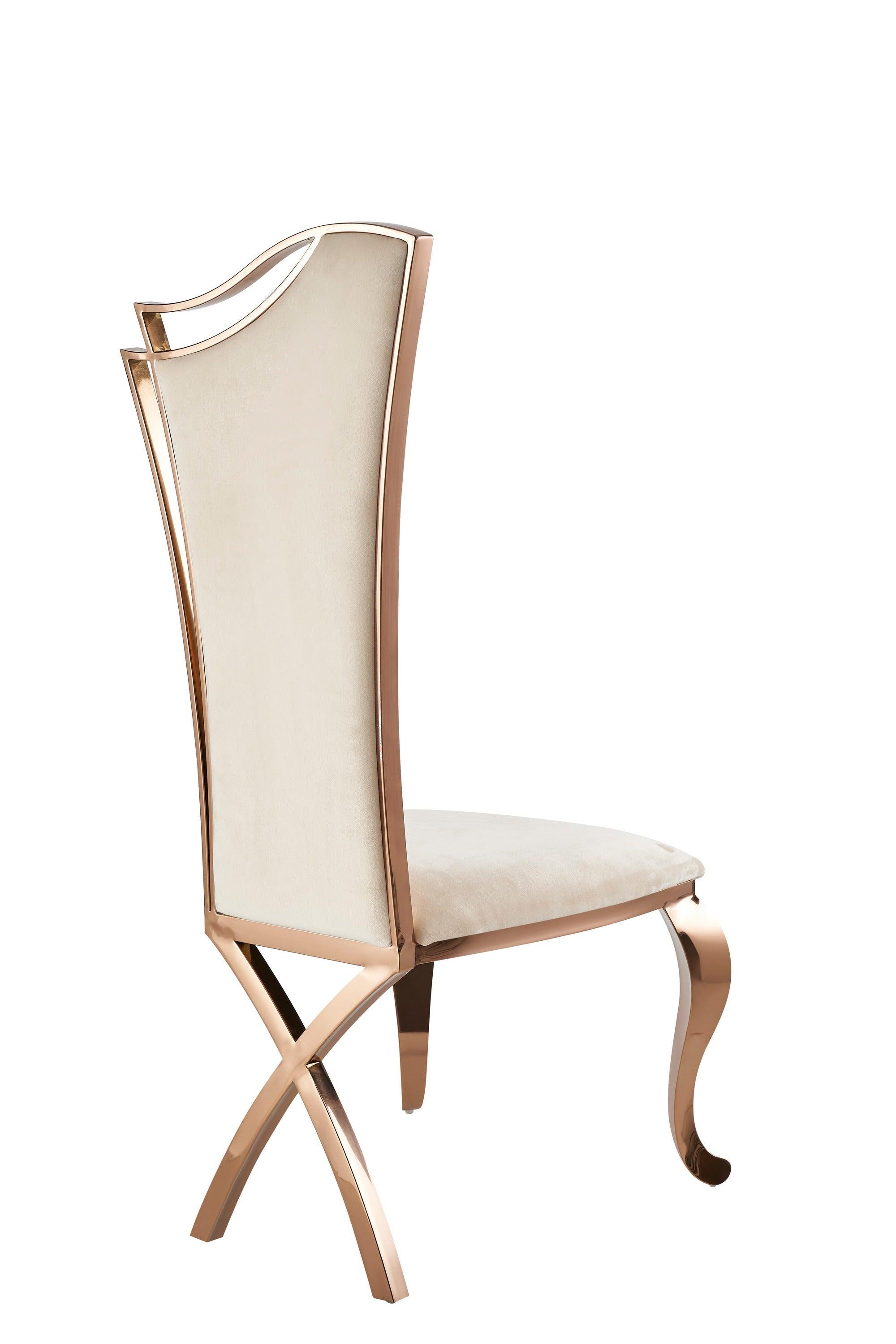 Modrest Bonnie Velvet Rose Dining Chair (Set of 2)