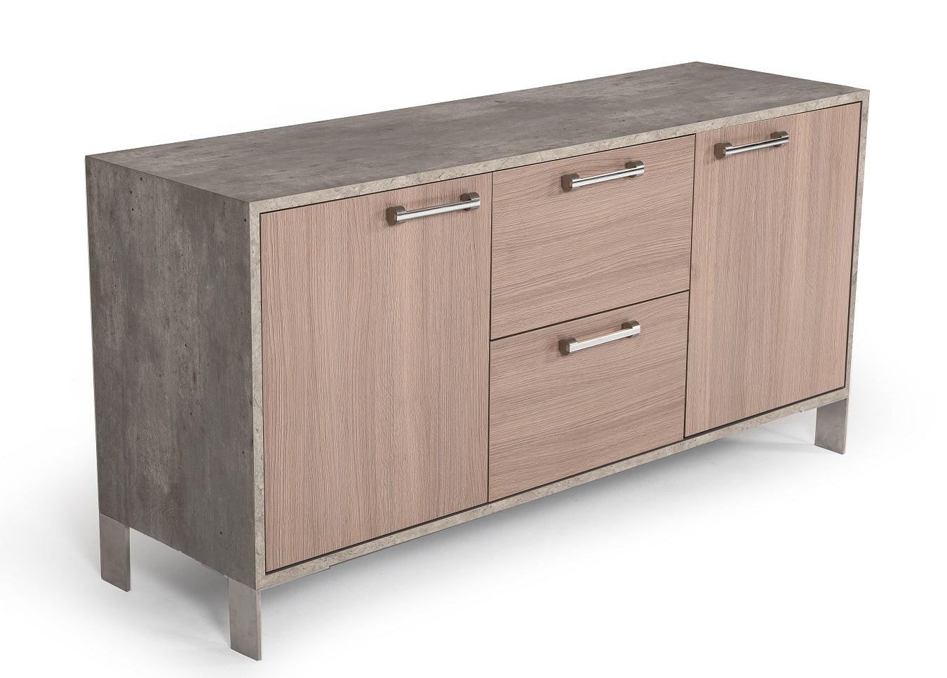 Nova Domus Boston Modern Faux Concrete Office File Cabinet