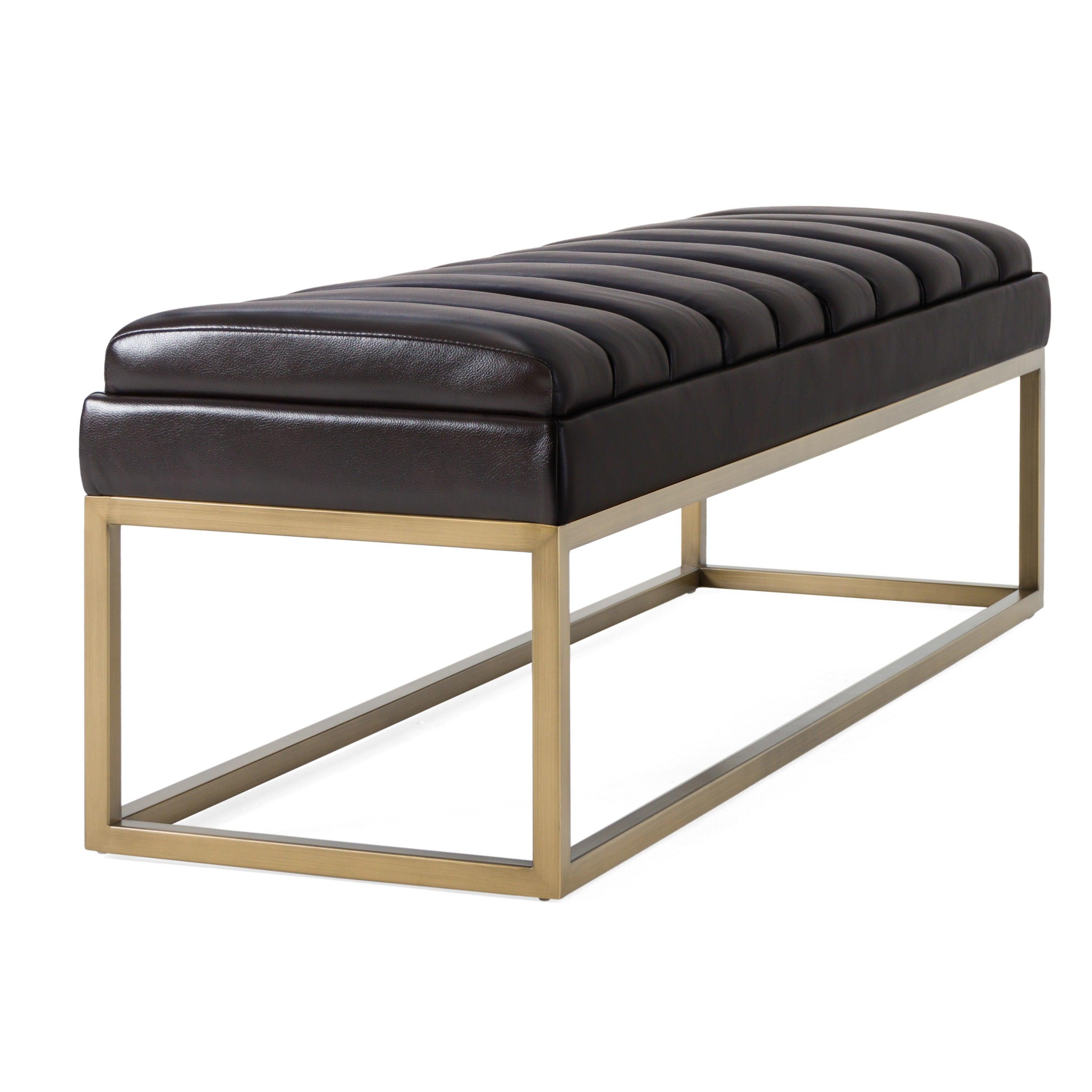 Modrest Bridger Modern Vegan Leather Dining Bench