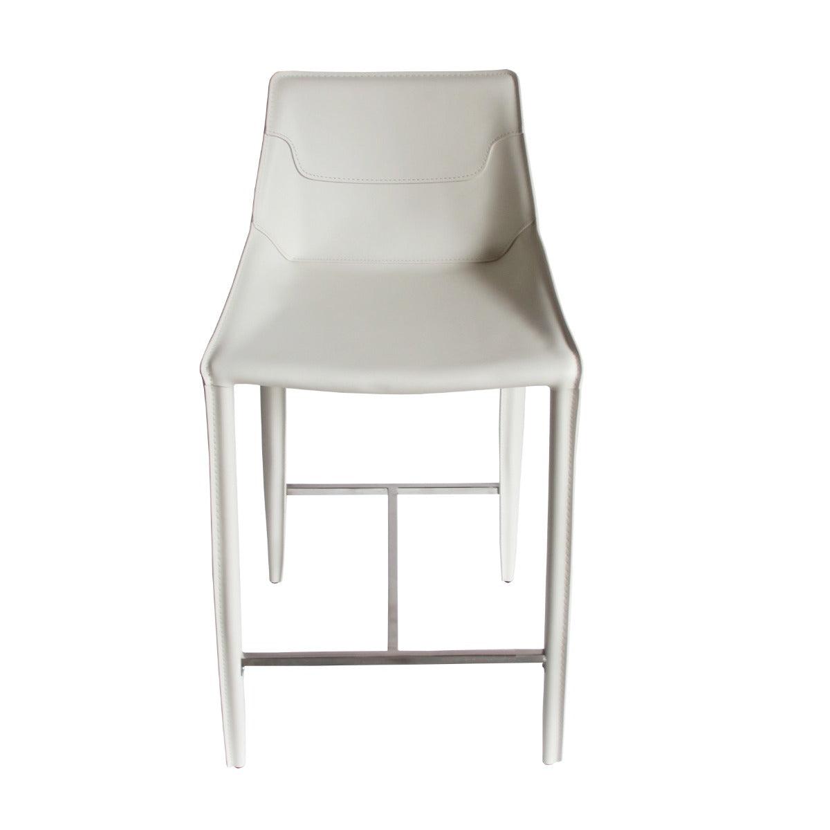 Modrest Halo Modern Saddle Leather Counter Stool