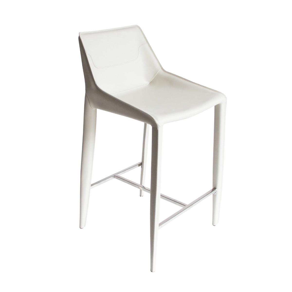 Modrest Halo Modern Saddle Leather Counter Stool