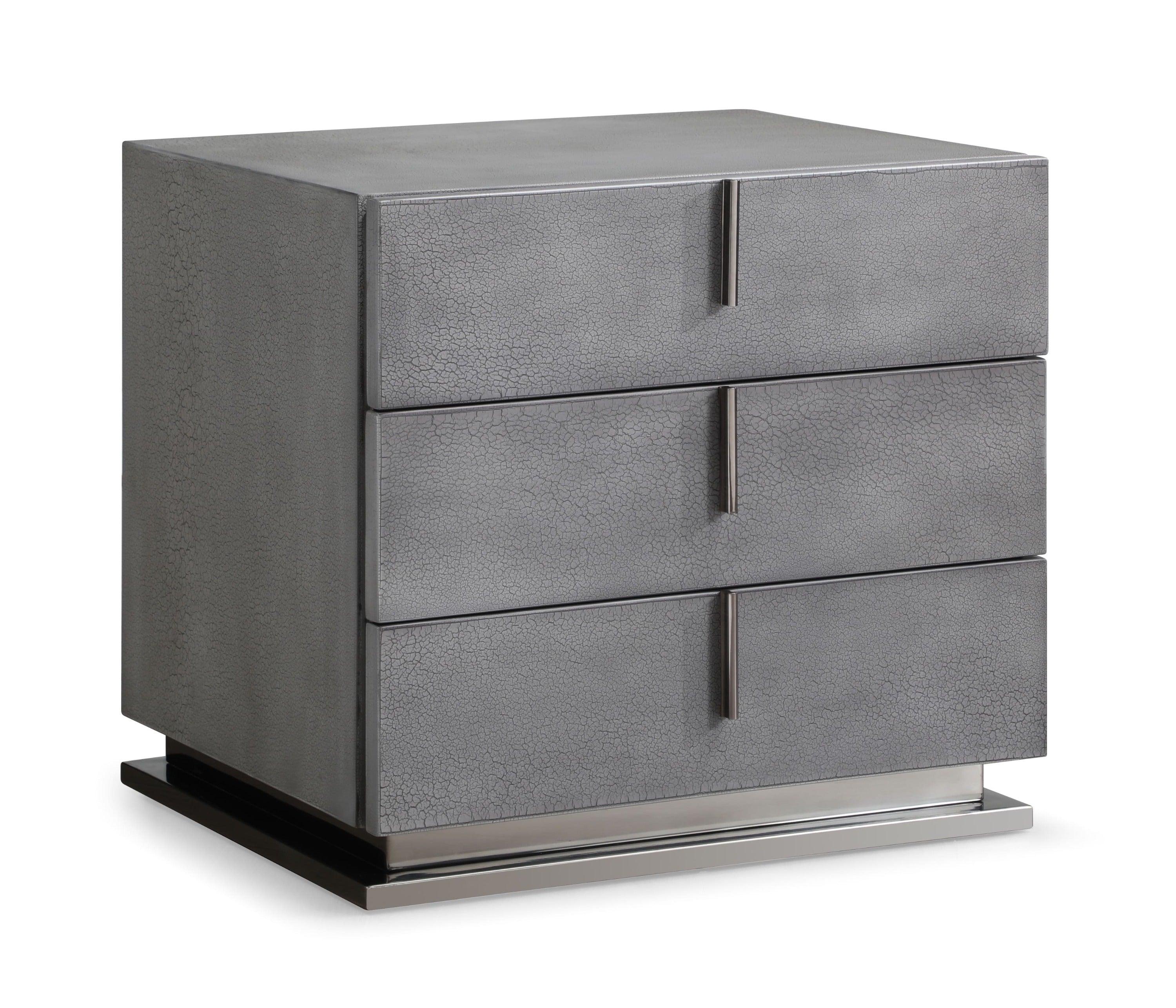 Modrest Buckley Modern Cracked 3Drawer Nightstand