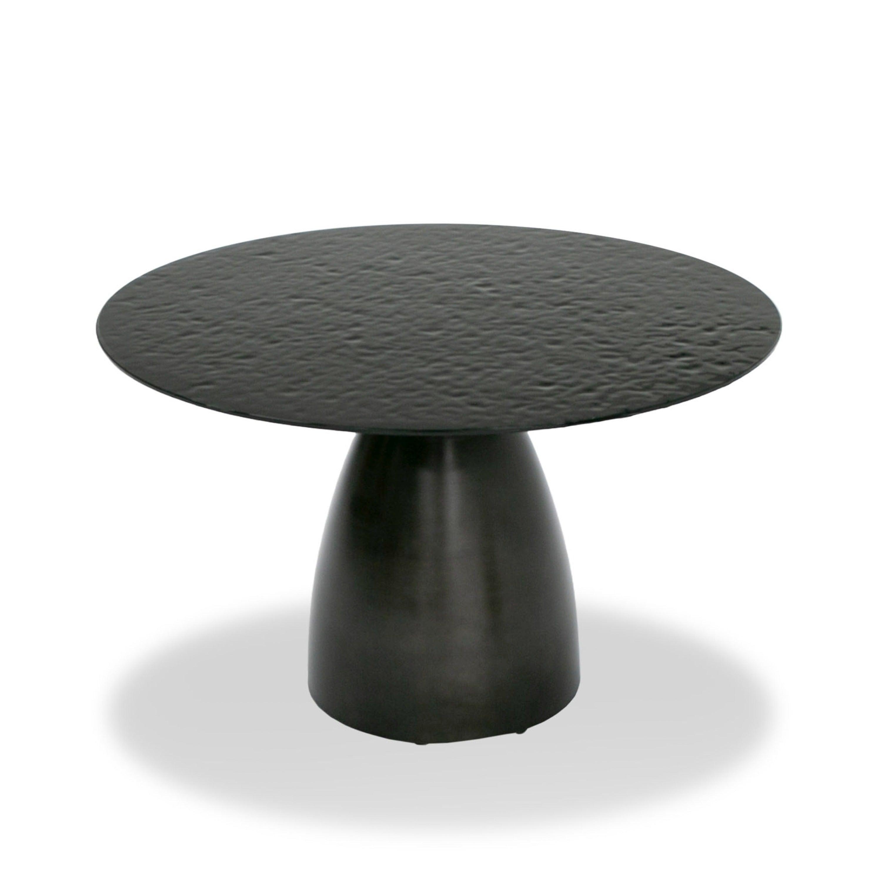 Modrest Calexico Contemporary Wave Glass Round Dining Table