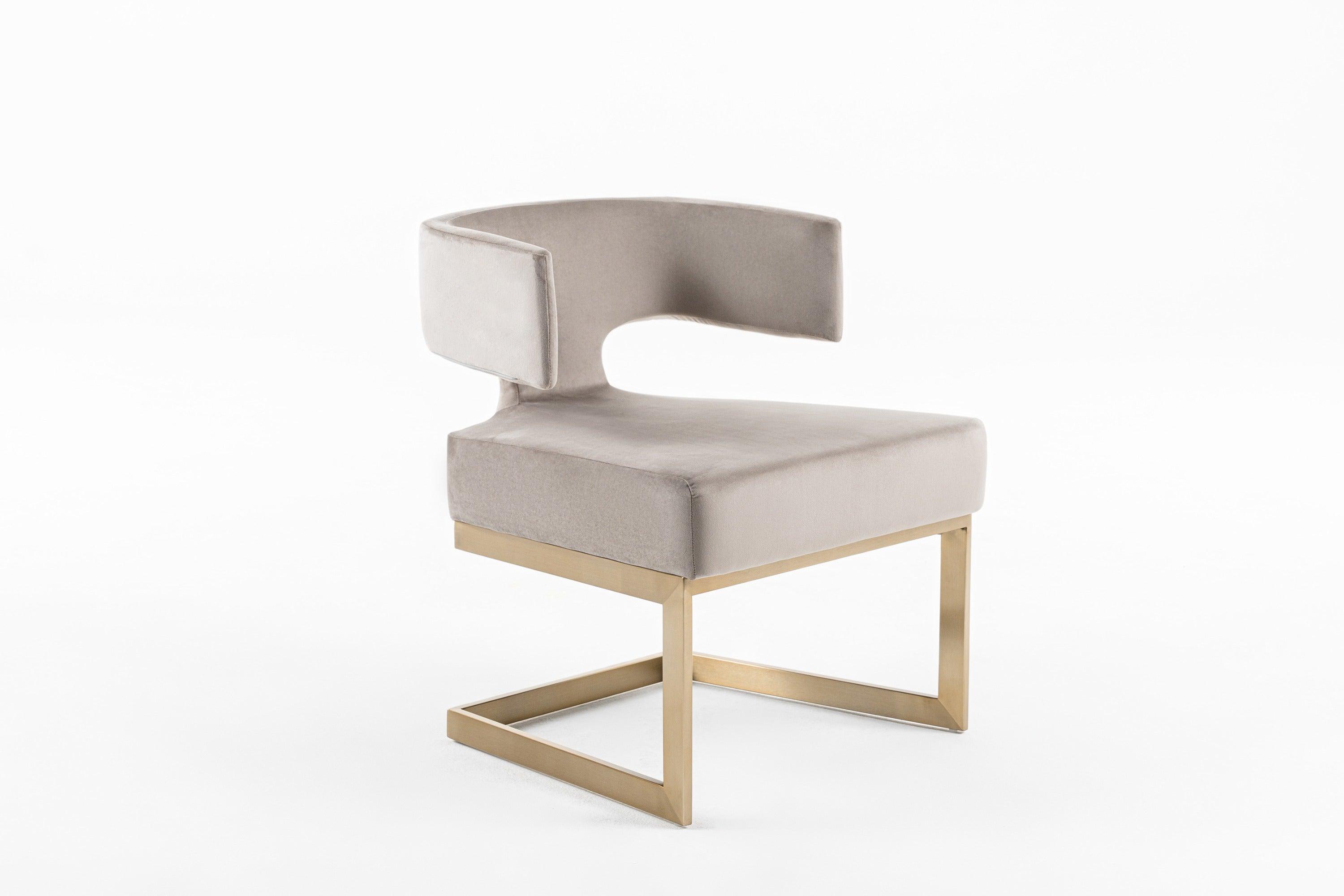 Modrest Calvo Modern Velvet Dining Chair