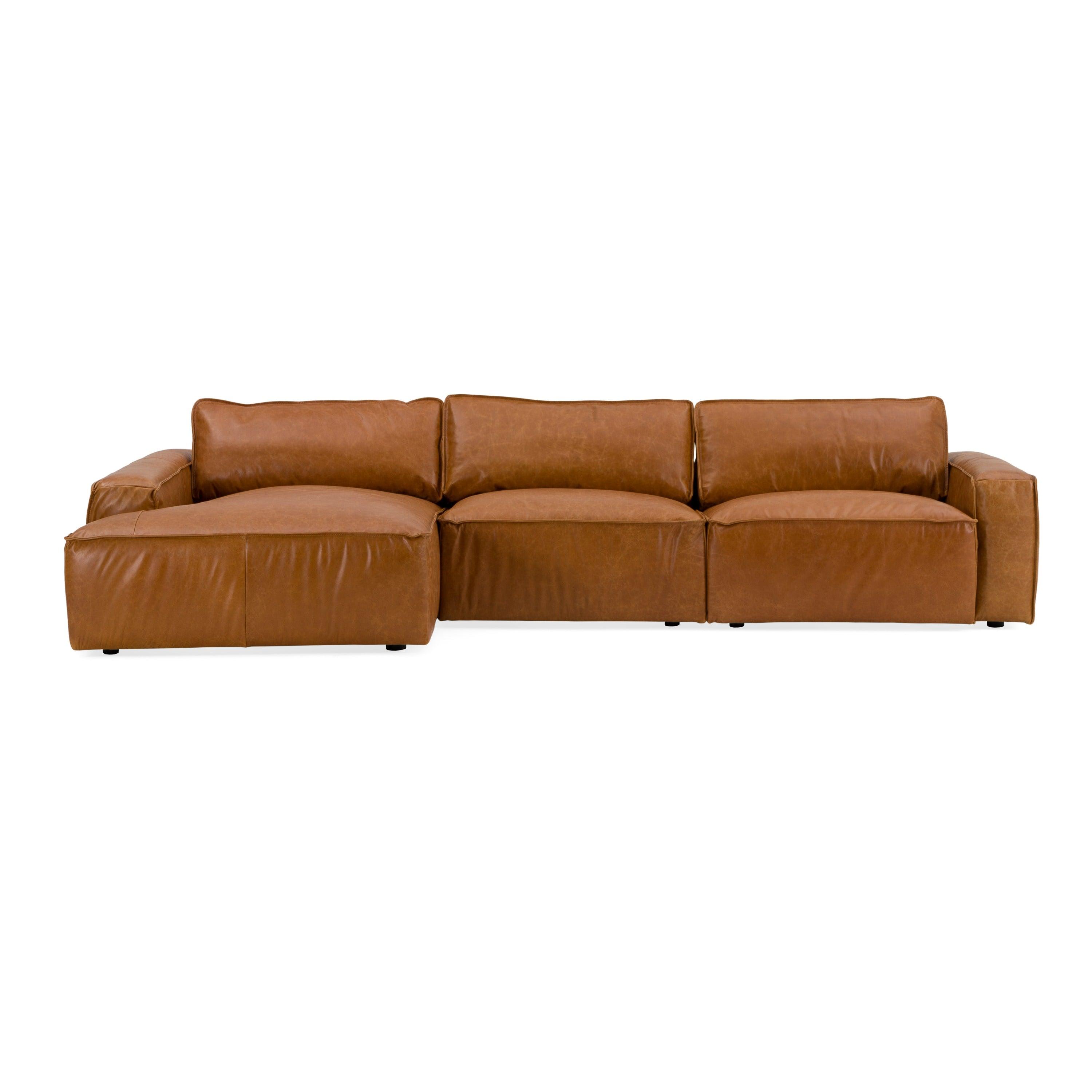 Modrest Cambria Modern LAF Leather Sectional Sofa