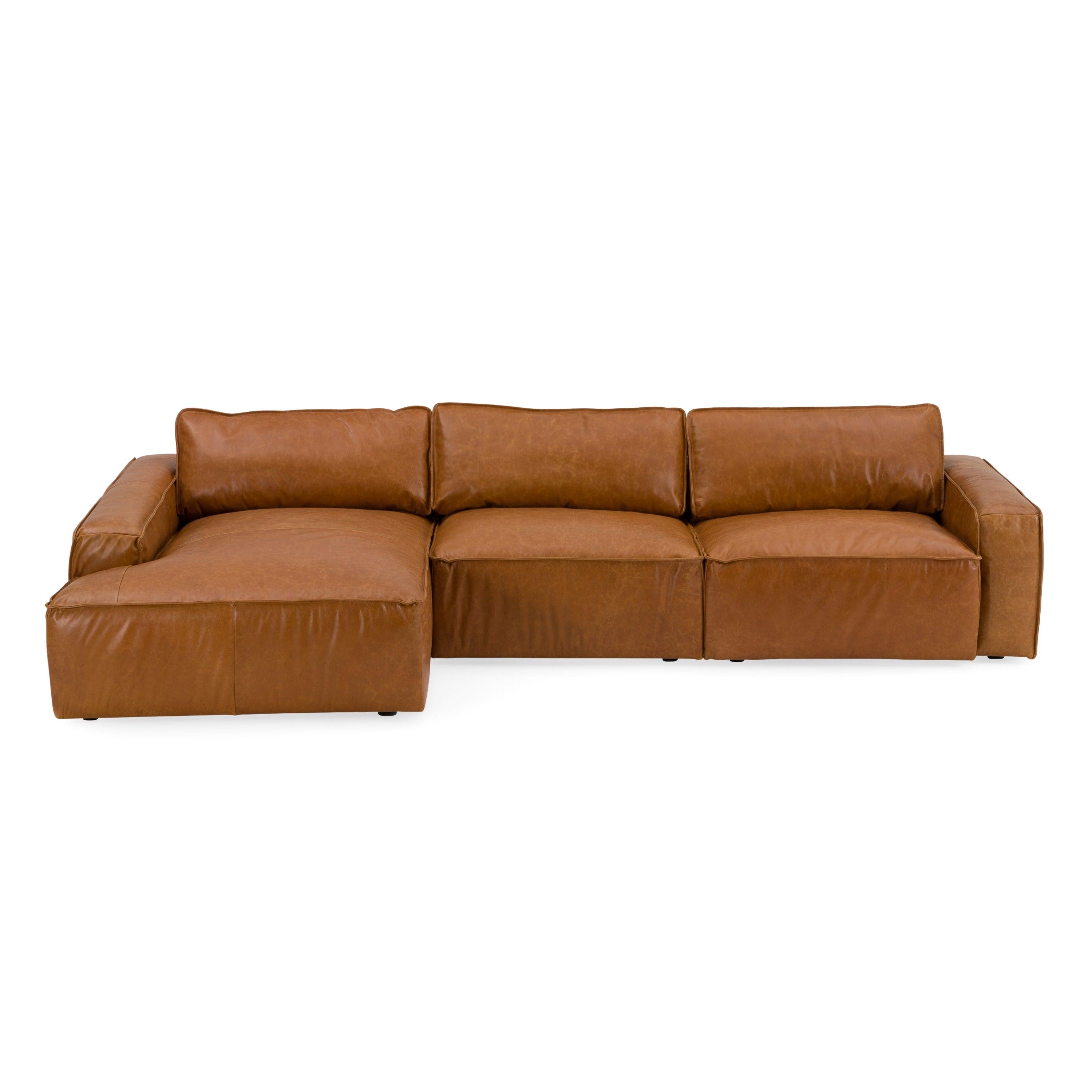 Modrest Cambria Modern LAF Leather Sectional Sofa