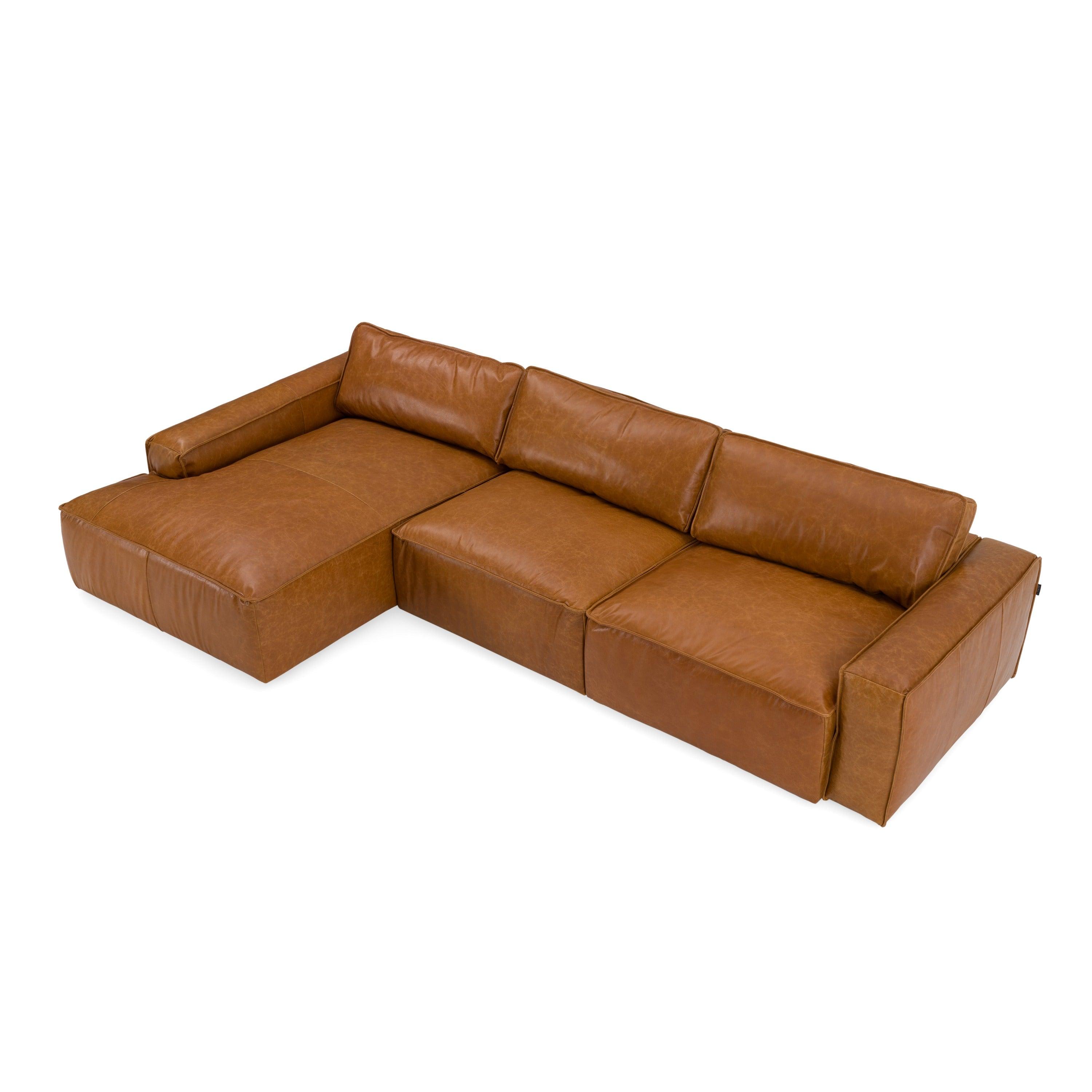 Modrest Cambria Modern LAF Leather Sectional Sofa