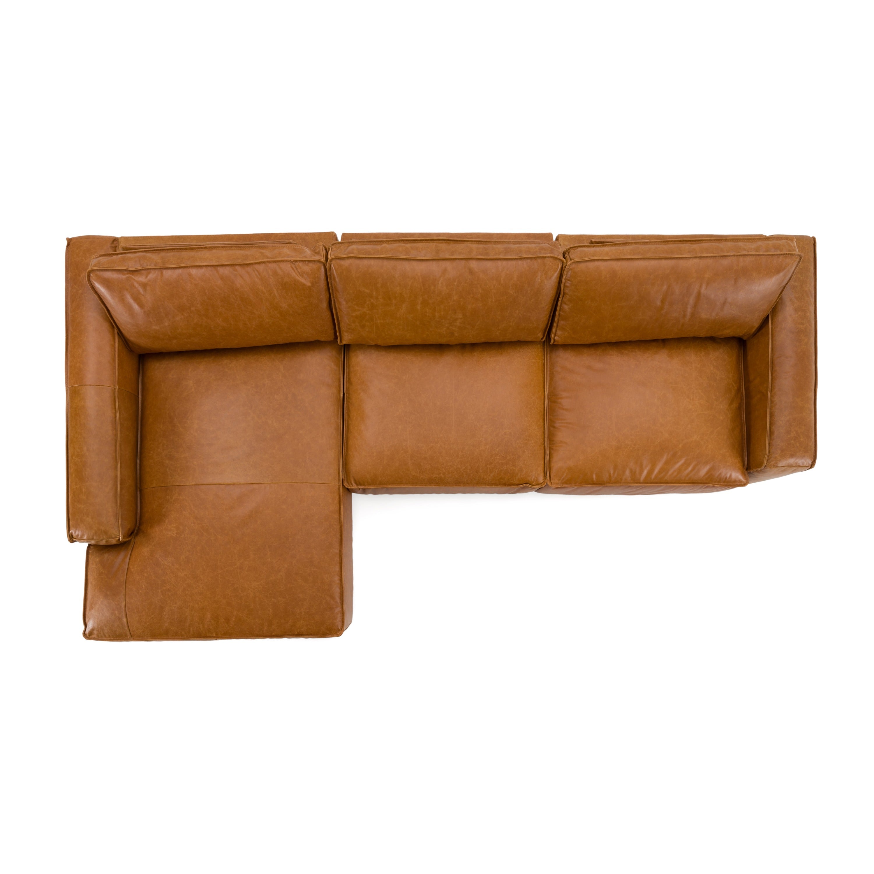 Modrest Cambria Modern LAF Leather Sectional Sofa