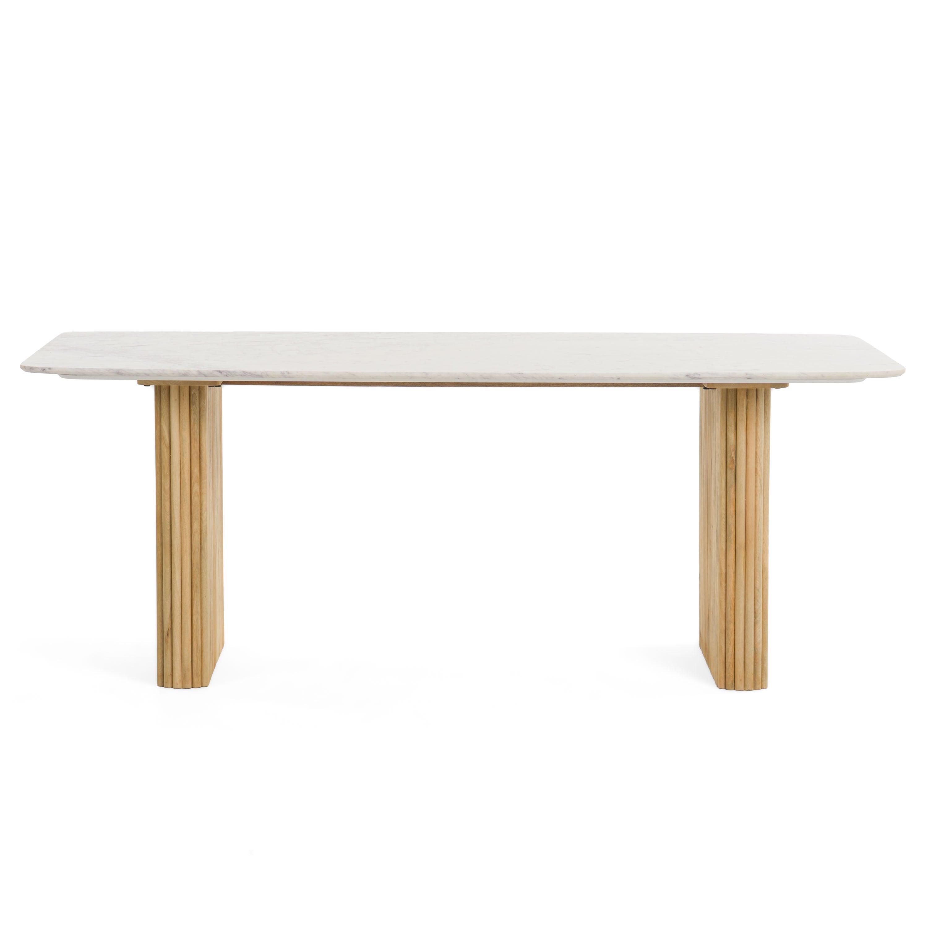 Modrest Cambridge Marble Mango Rectangular Dining Table