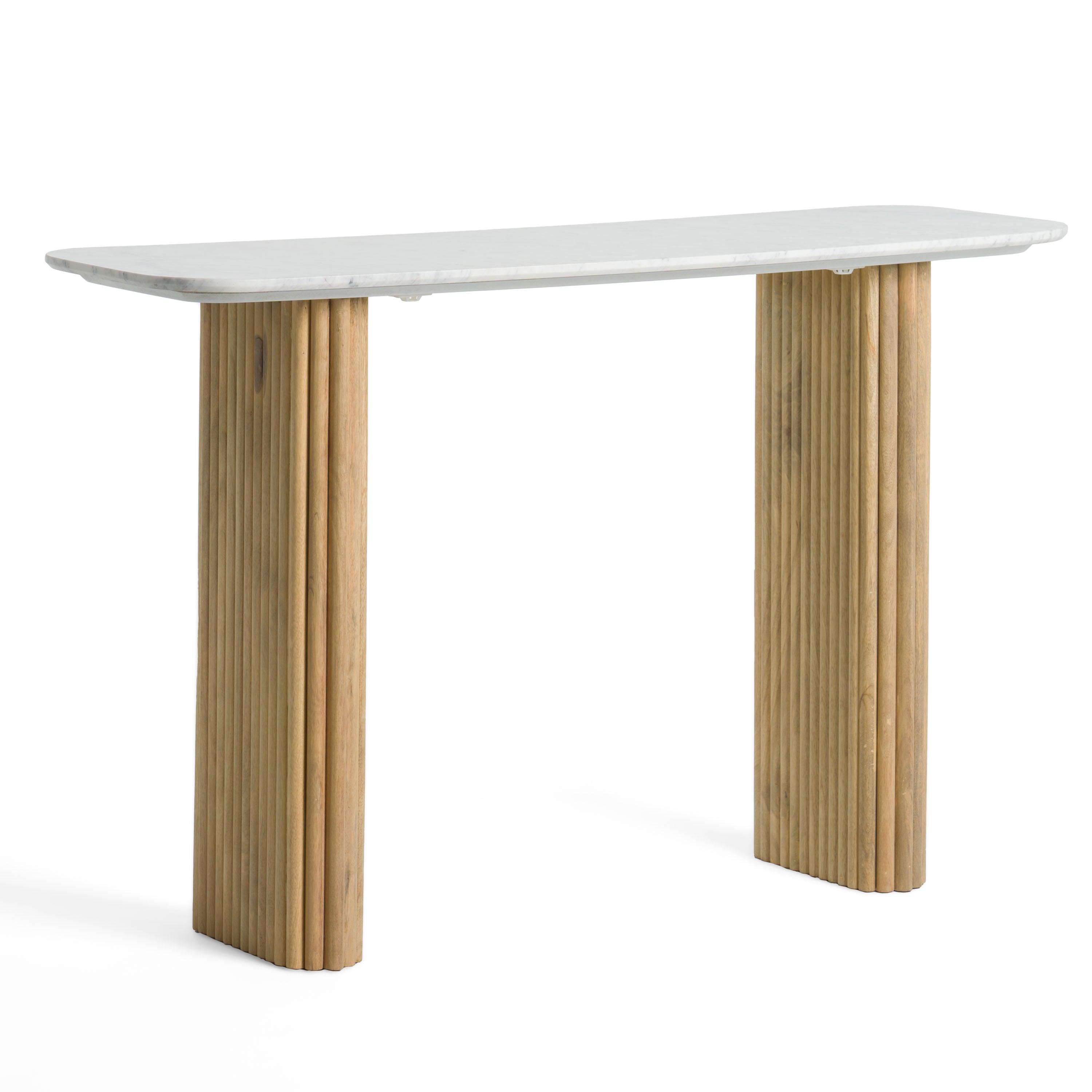 Modrest Cambridge Marble Mango Console Table