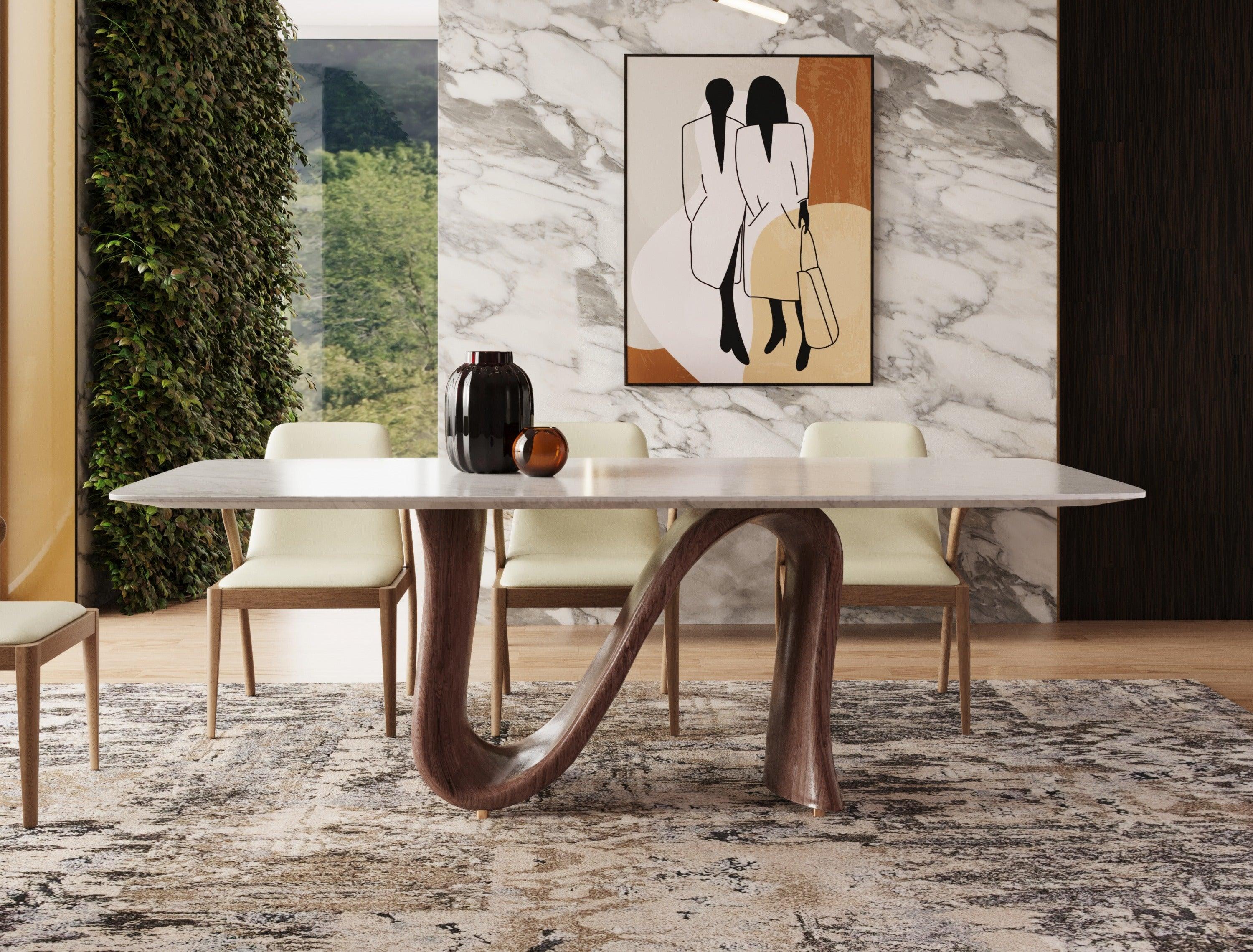 Modrest Carrizo Contemporary Marble Dining Table