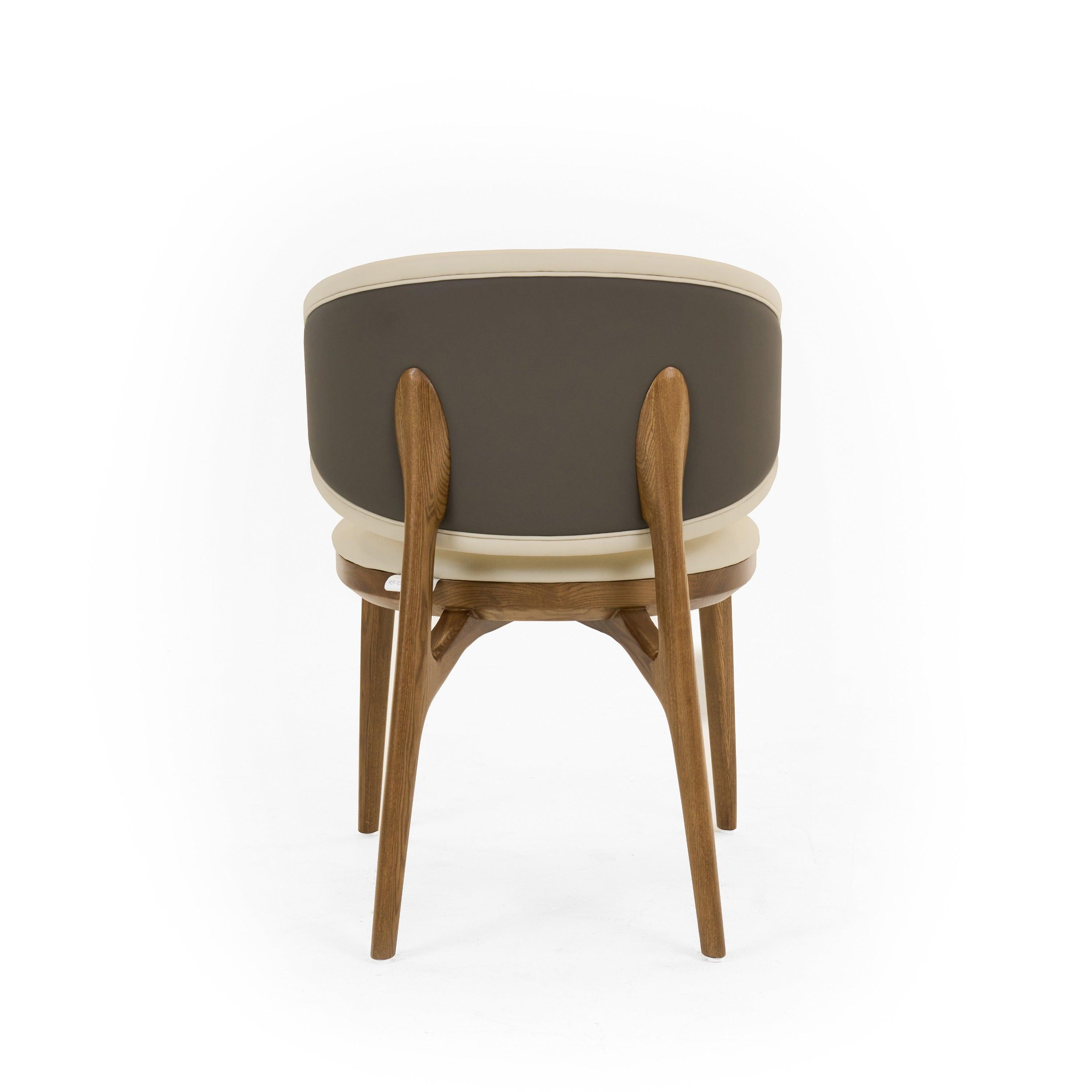 Modrest Chance Contemporary Fabric and Leatherette Dining Chair