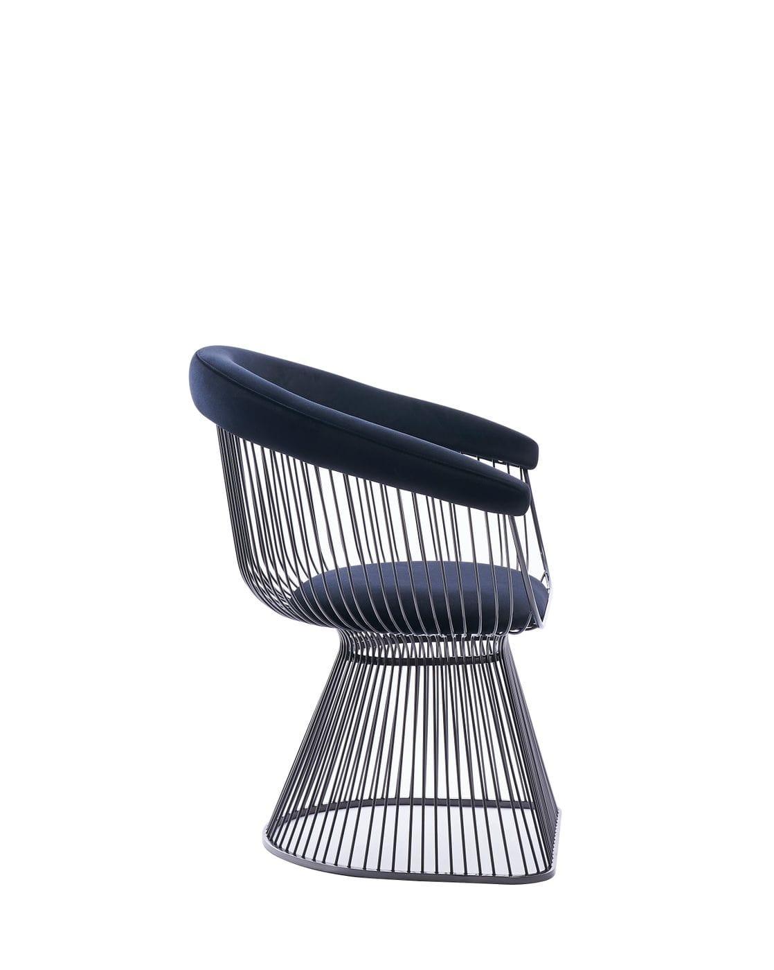 Modrest Chandler Modern Velvet Stainless Steel Dining Chair