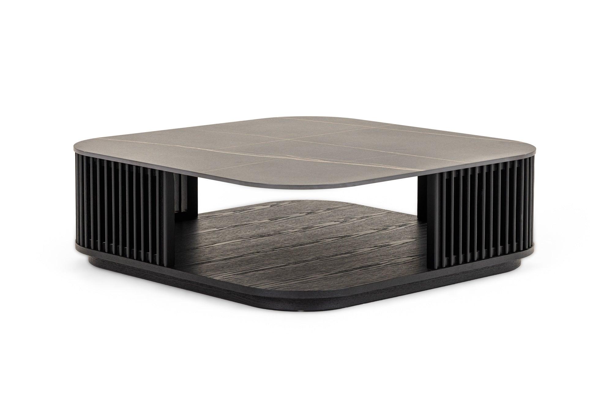 Modrest Chip Modern Ceramic Ash Square Coffee Table