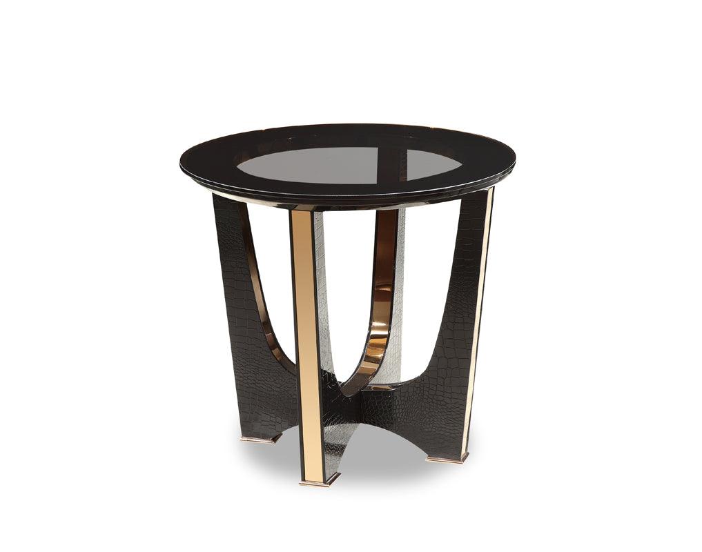 AX Talin Modern Crocodile Rosegold End Table