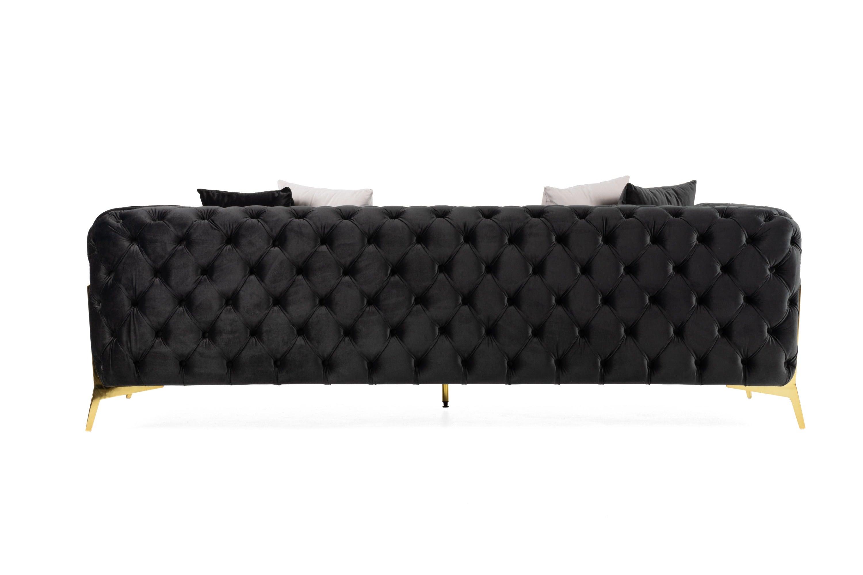 Divani Casa Clarice Transitional Velvet Sofa