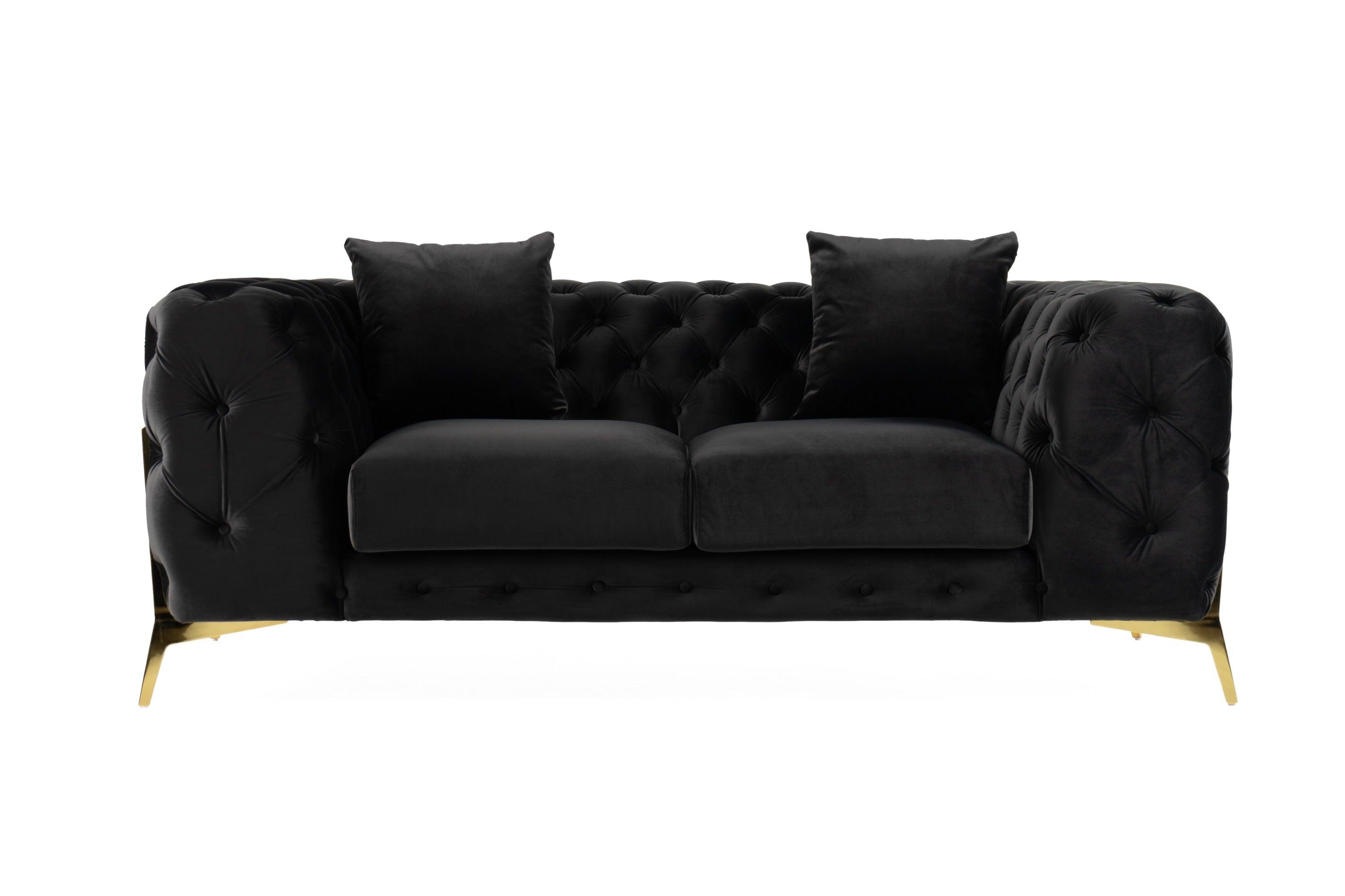 Divani Casa Clarice Transitional Velvet Loveseat