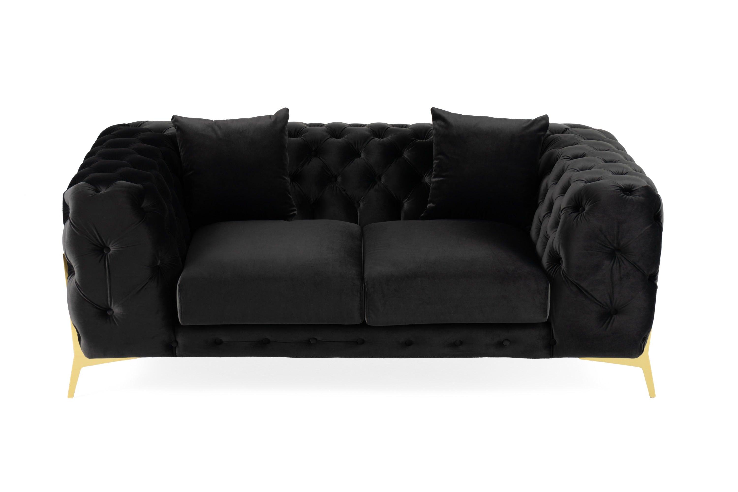 Divani Casa Clarice Transitional Velvet Loveseat