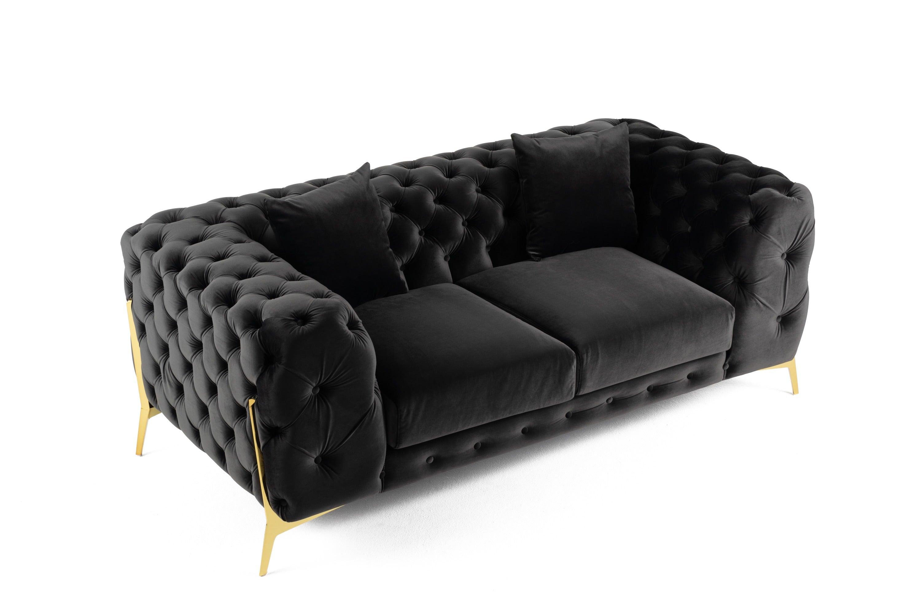 Divani Casa Clarice Transitional Velvet Loveseat