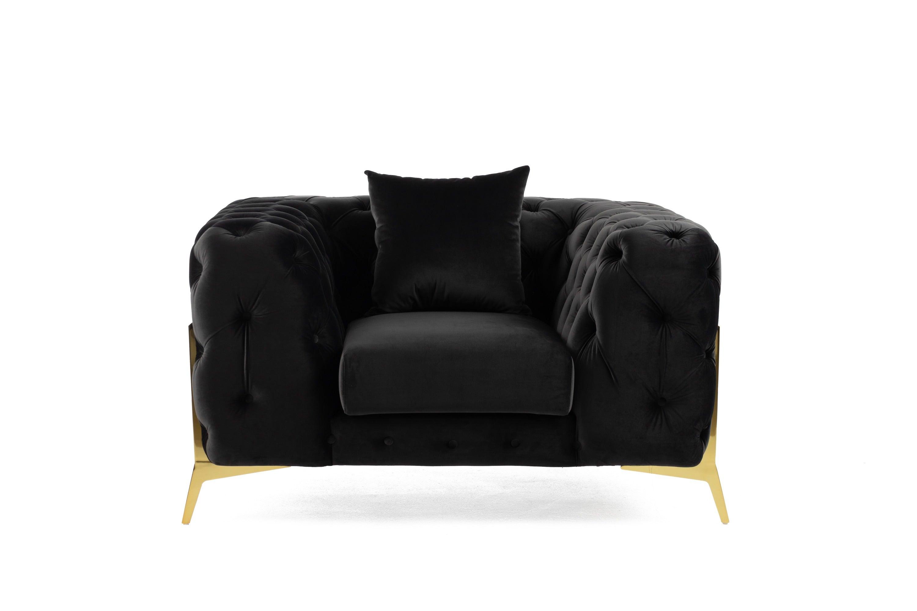 Divani Casa Clarice Transitional Velvet Chair