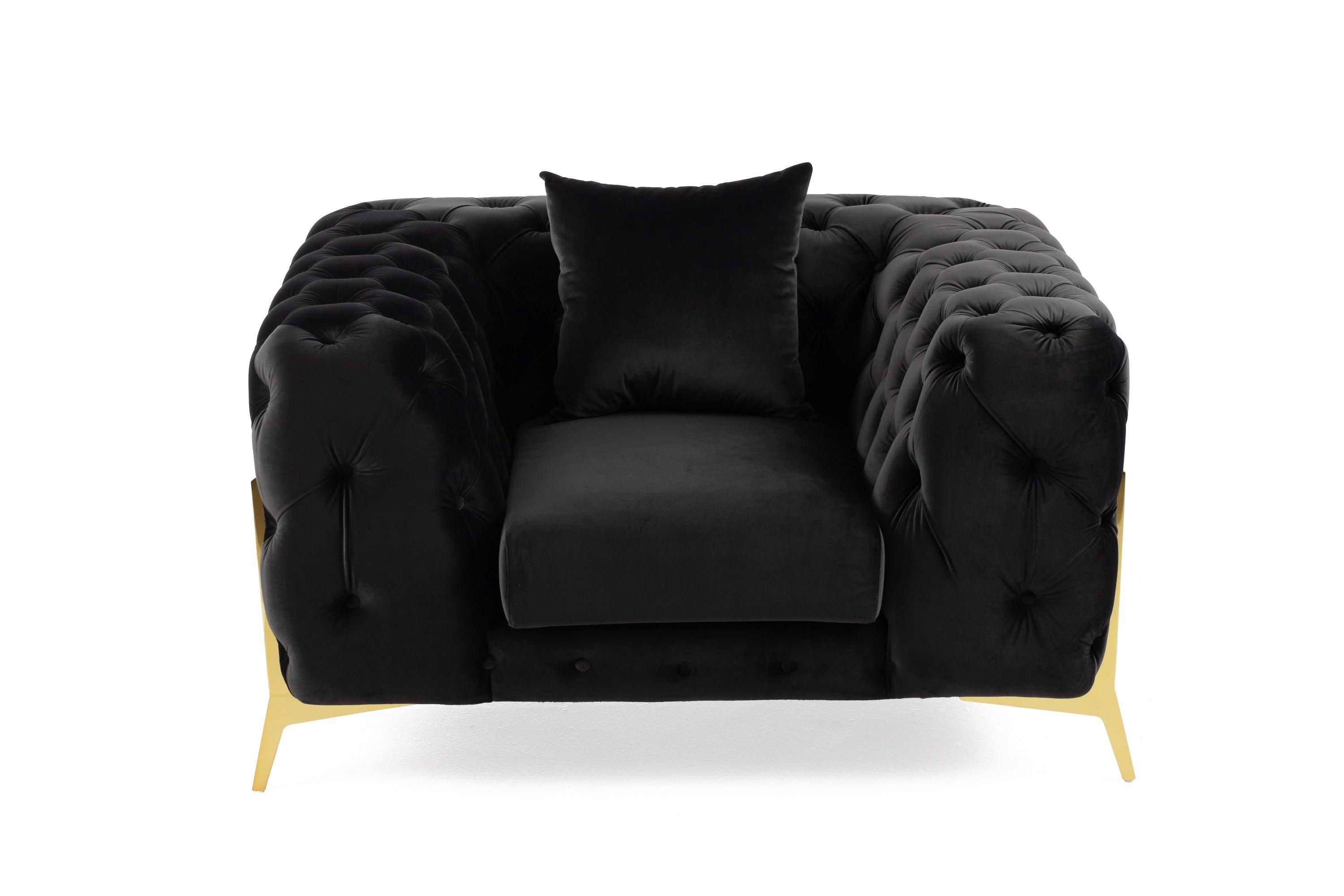 Divani Casa Clarice Transitional Velvet Chair